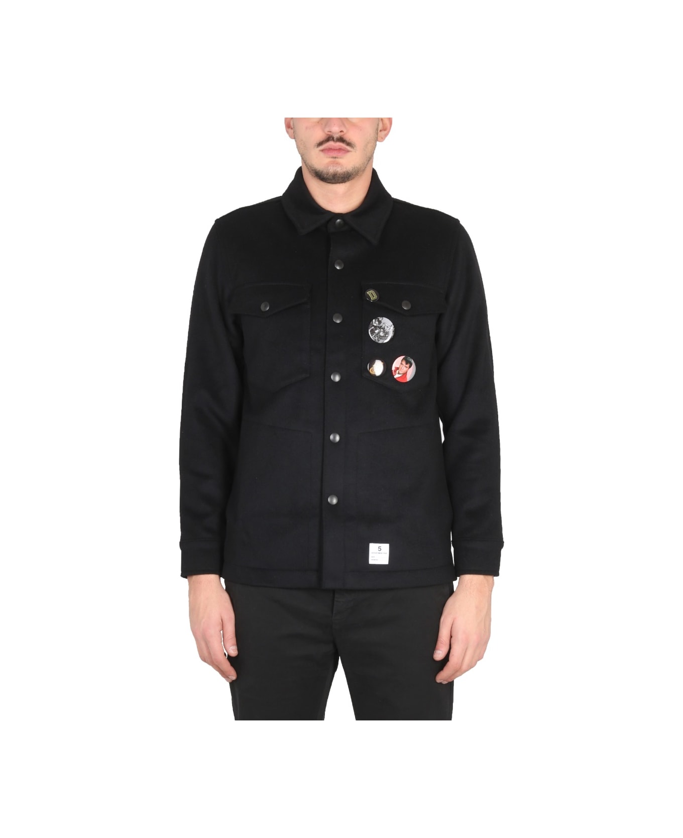 Department Five Jacket With Pins - BLACK