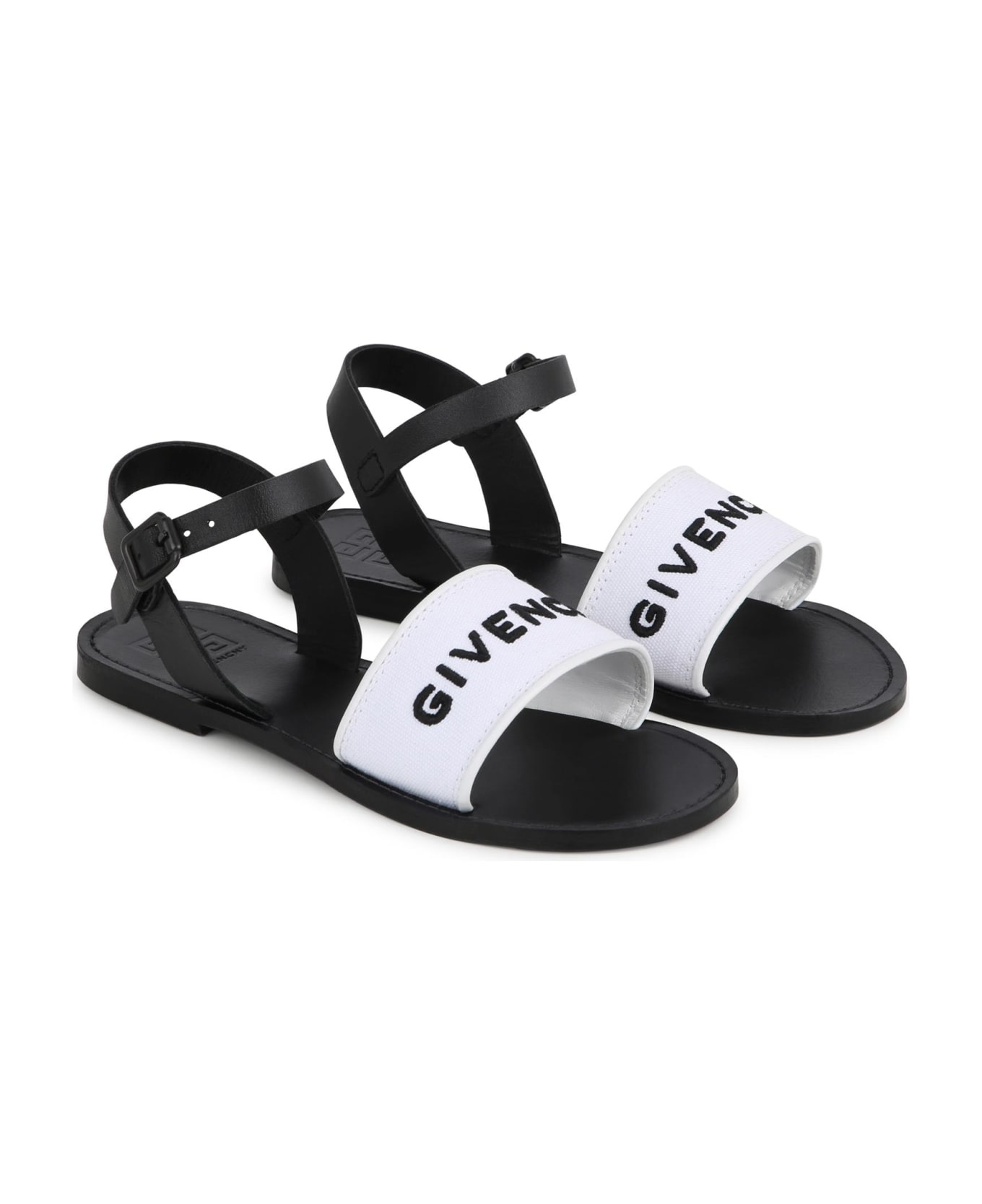 Givenchy Sandals With Logo Embroidery - White シューズ