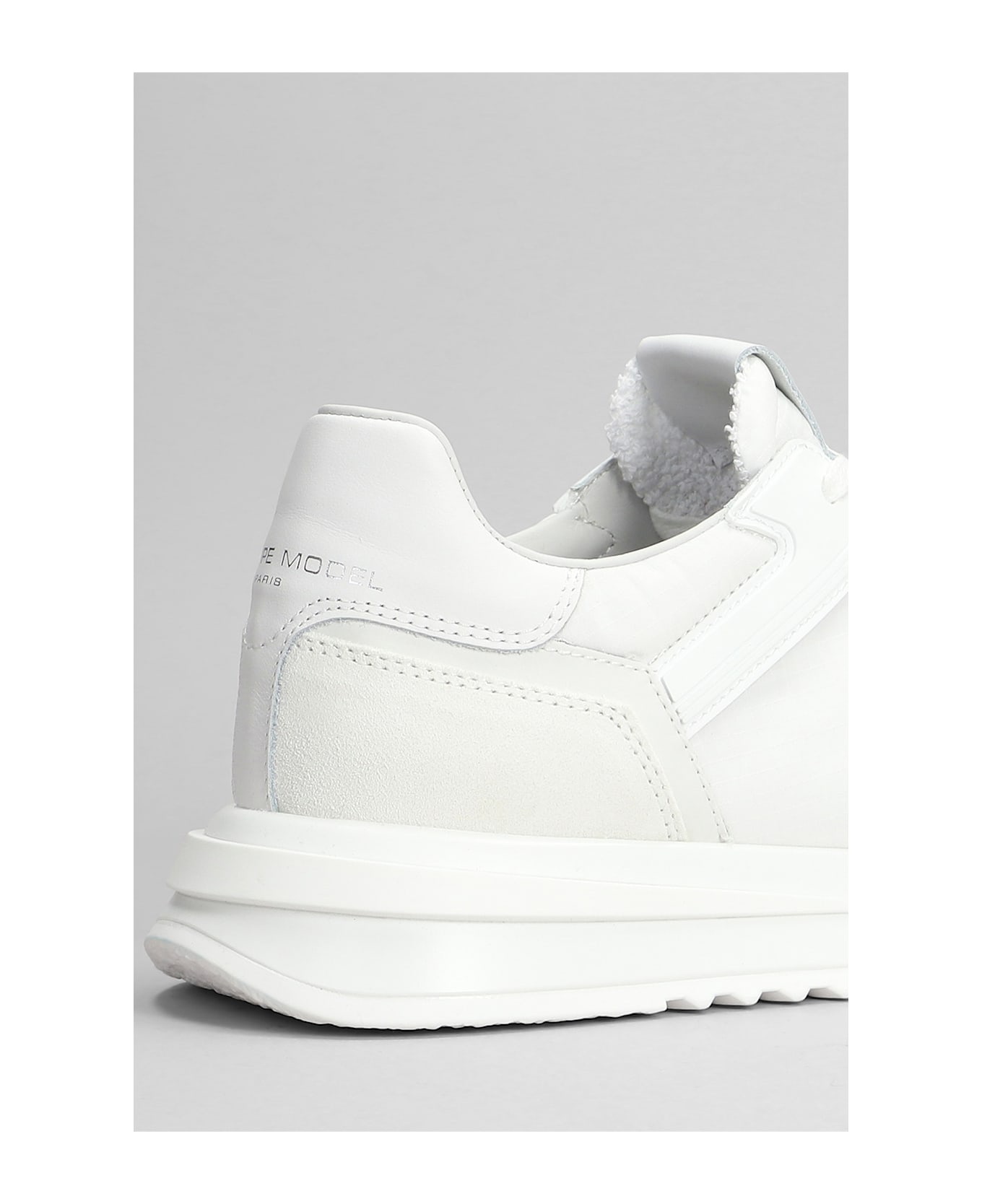 Philippe Model Tropez 2.1 Sneakers In White Suede And Fabric - white