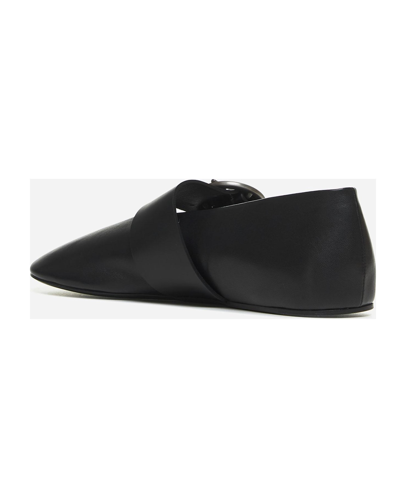 Jil Sander Black Nappa Leather Ballet Flats - Black