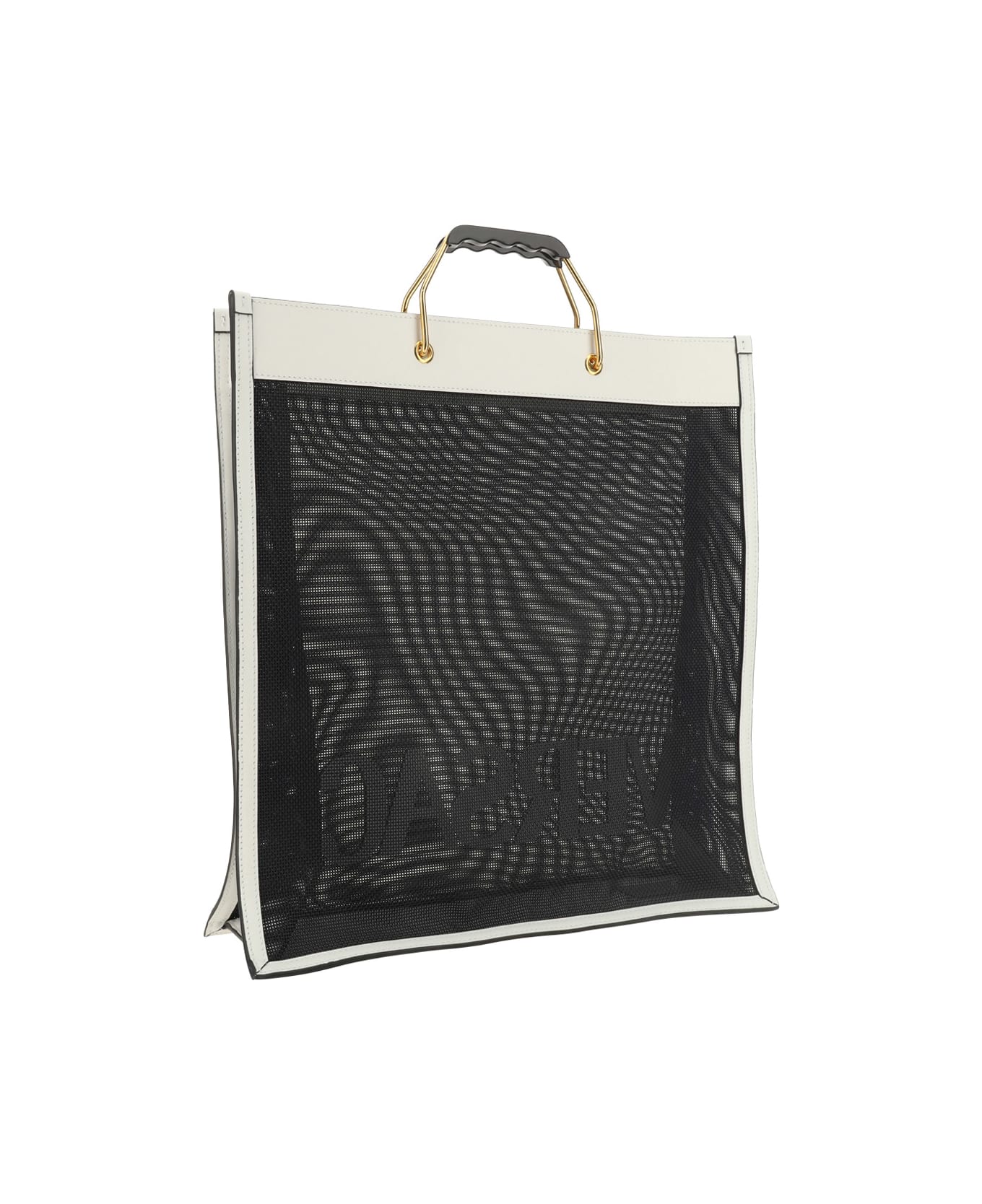 Versace Shopper Bag With Logo - Black トートバッグ