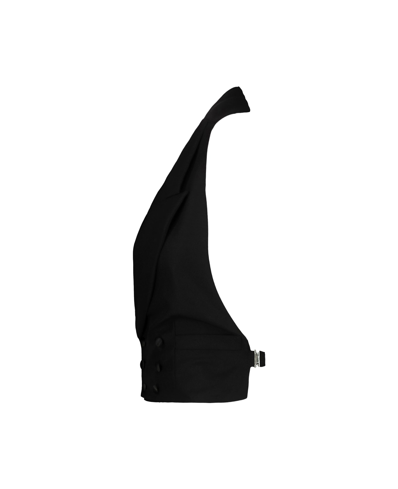 Maison Margiela Halterneck Sleeveless Double-breasted Waistcoat - Black