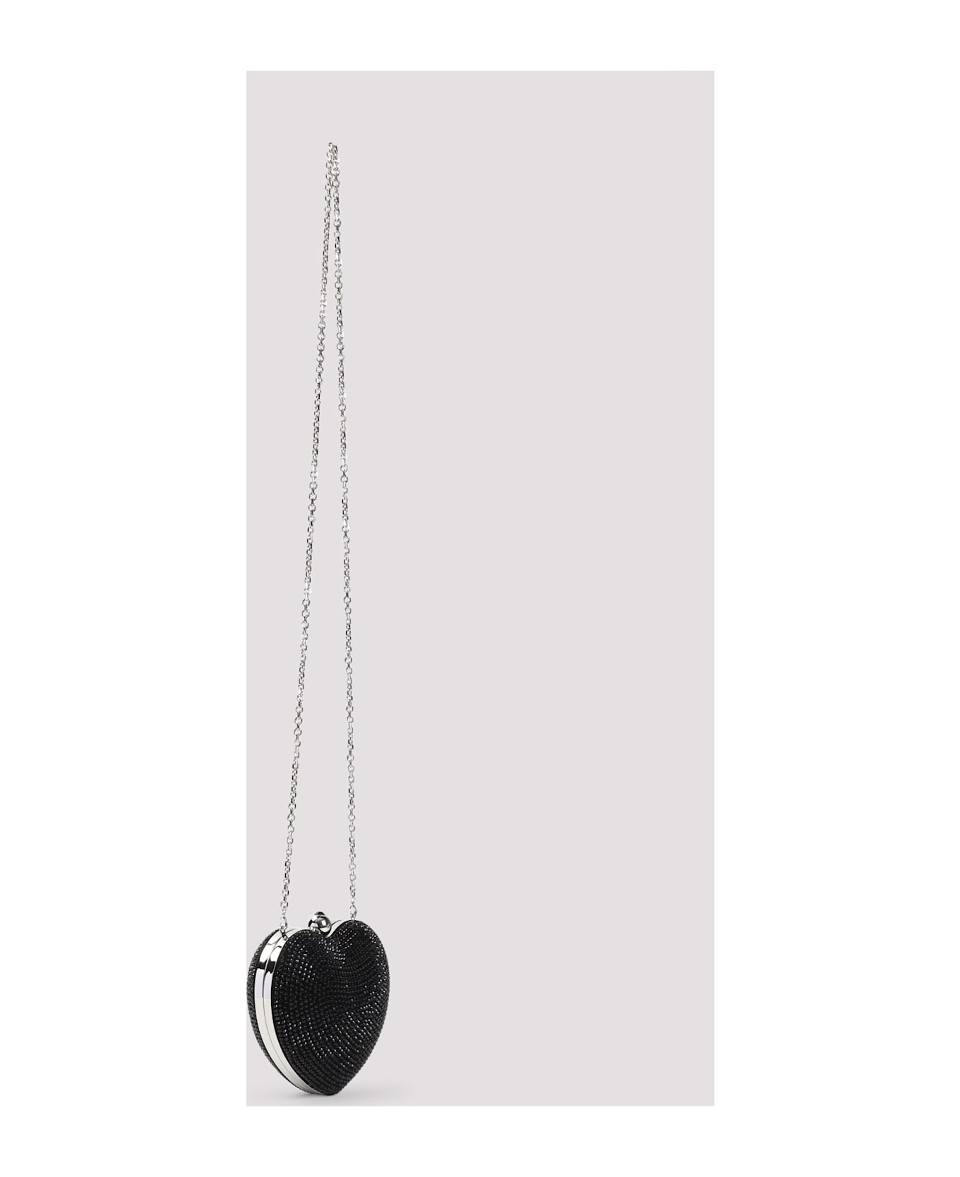 Mach 
Mach Crystal Heart Hotfix Small Clutch - Black
