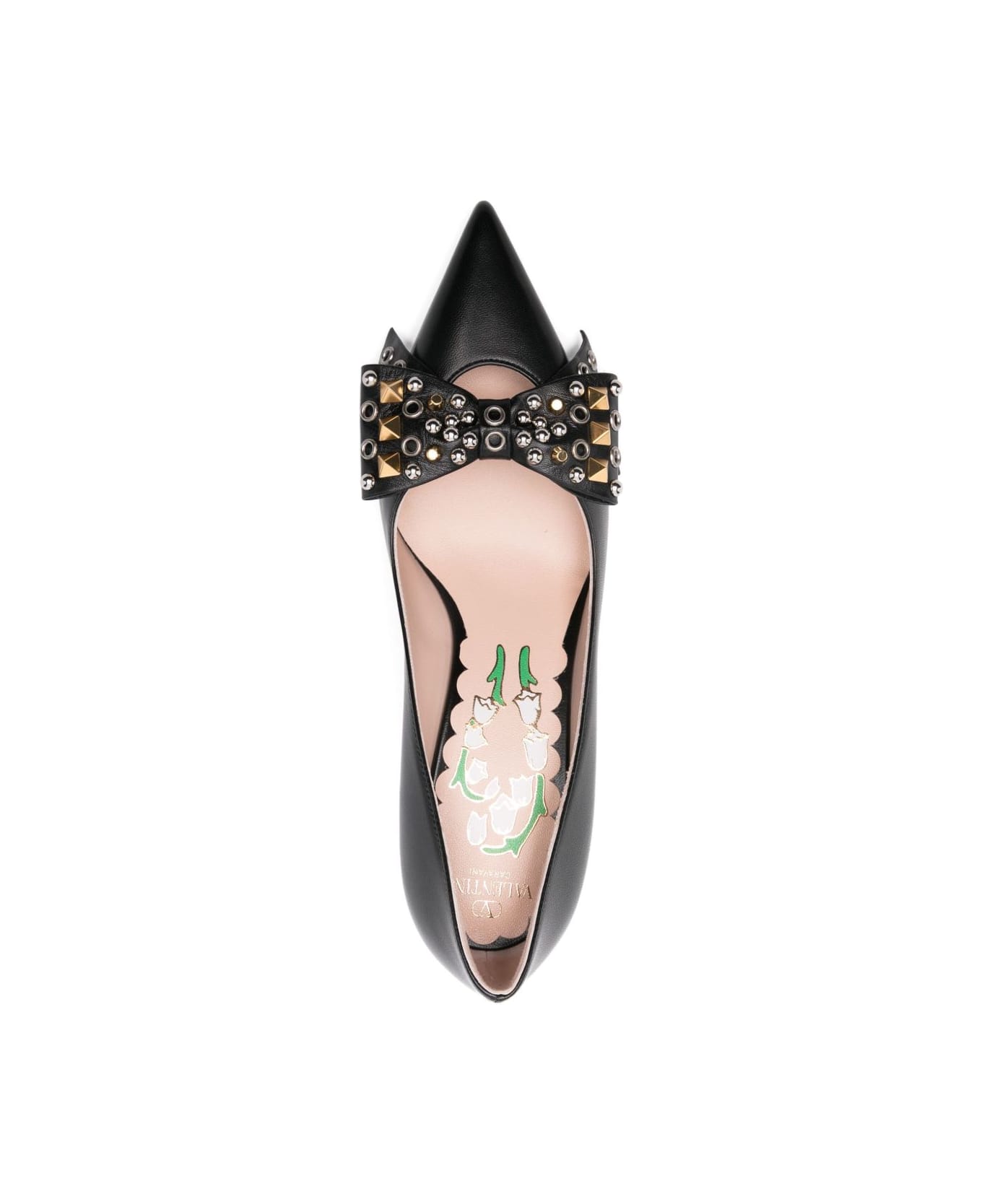 Valentino Garavani Bowow Leather Pumps - Black