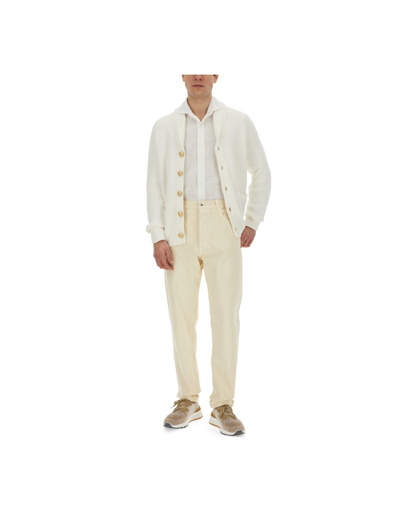 Brunello Cucinelli Linen Blend Shirt - WHITE