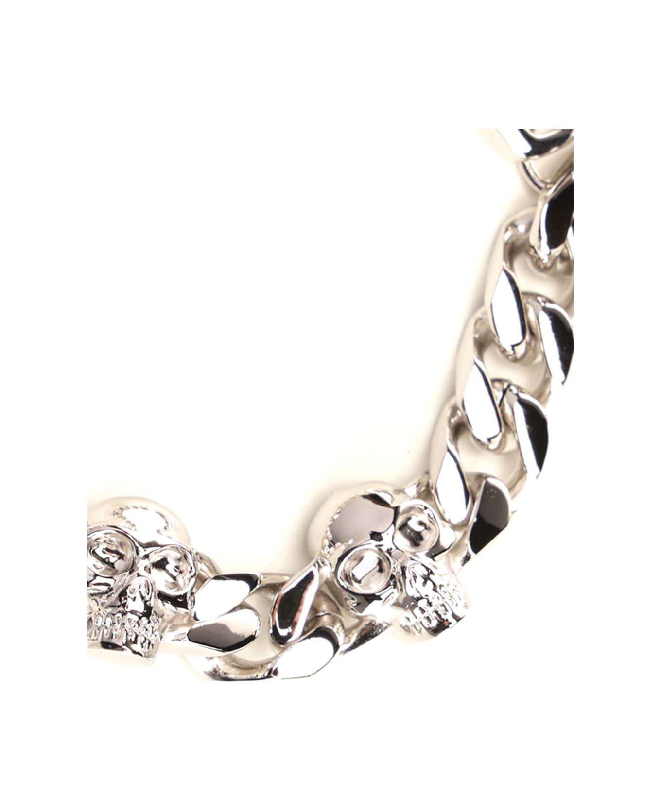 Alexander McQueen Bracelet With Skulls - Silver