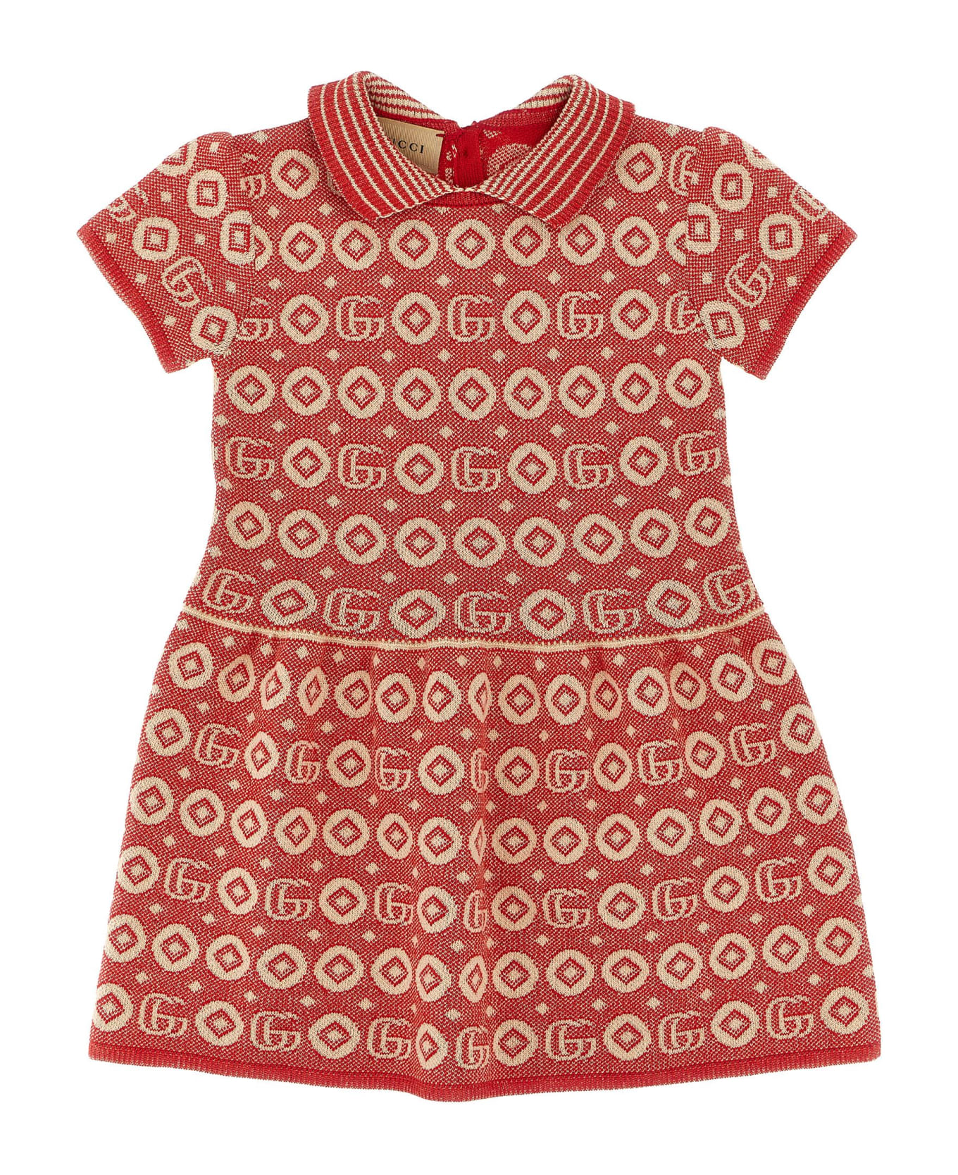 Gucci Jaquard Logo Dress - Red