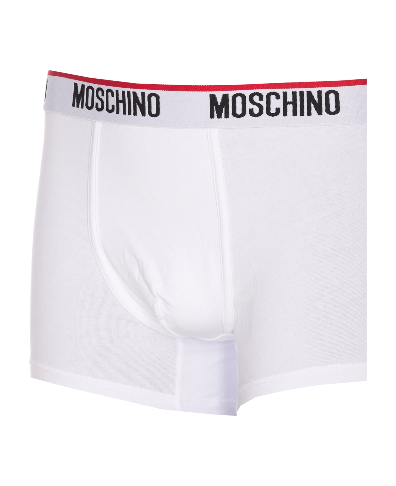 Moschino Logo Band Bipack Boxer - White