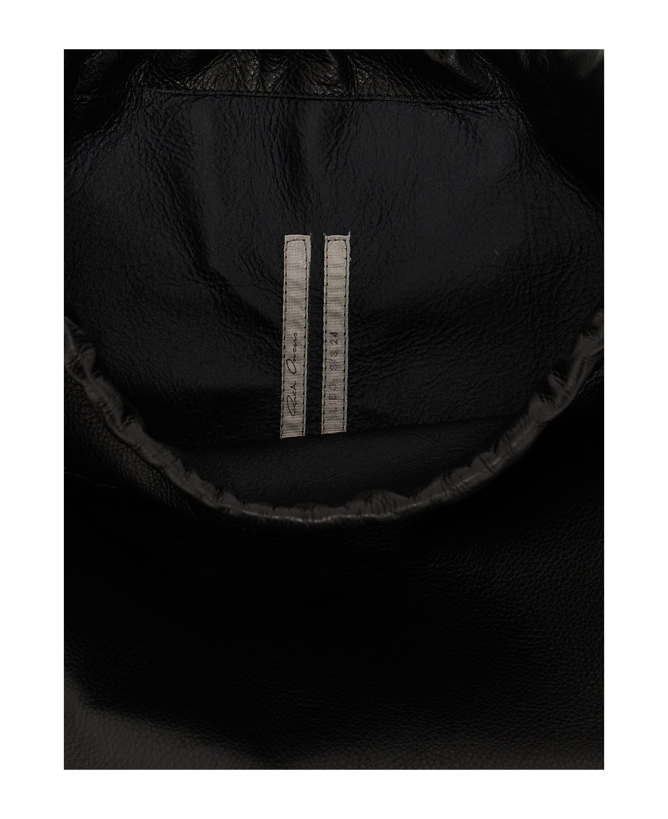 Rick Owens Leather Backpack - Black