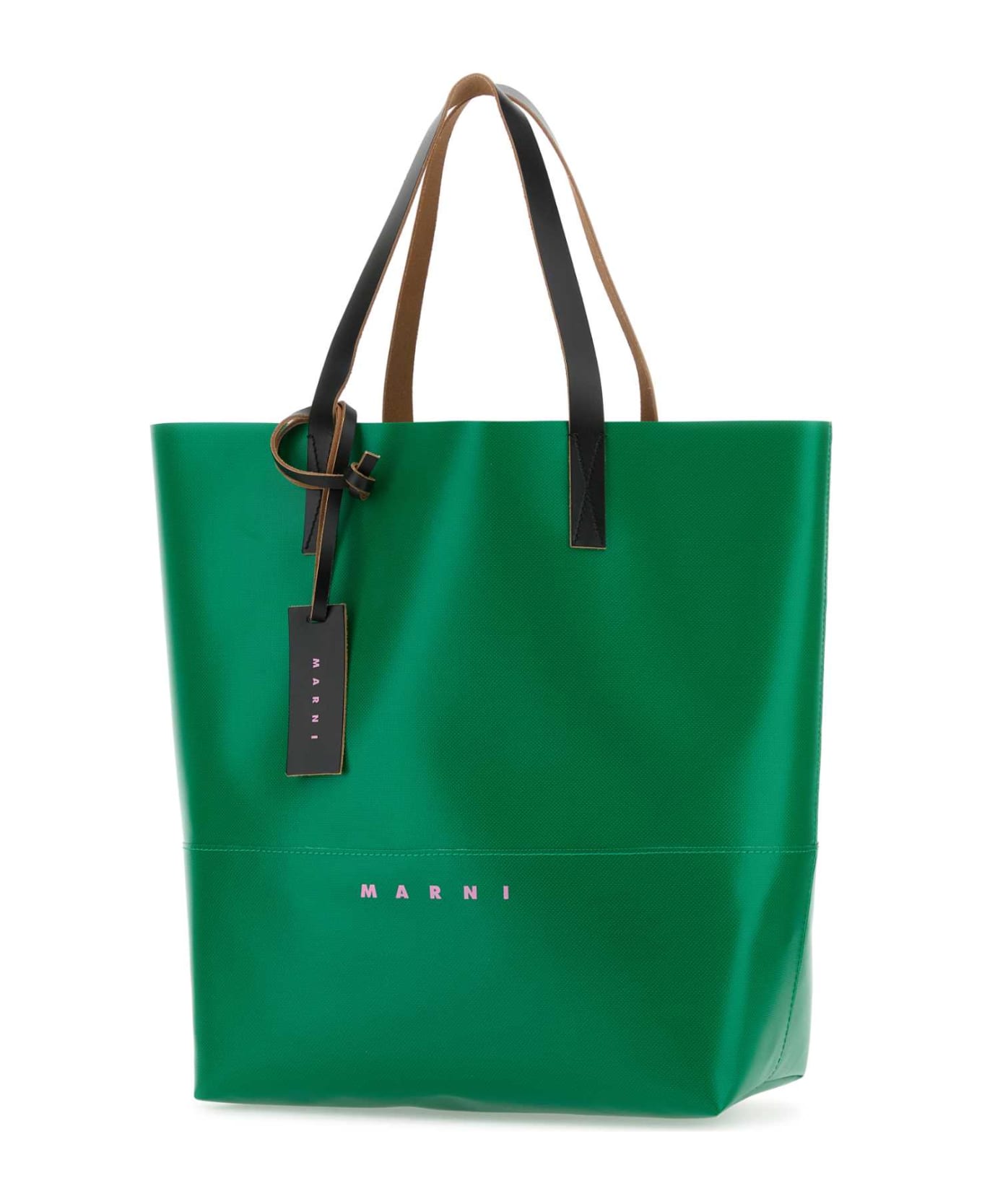Marni Green Pvc Tribeca Shopping Bag - SEAGREEN