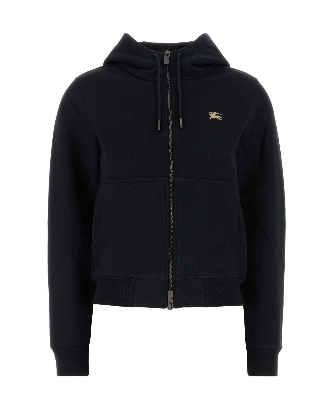 Burberry Black Cotton Sweatshirt - BLACK