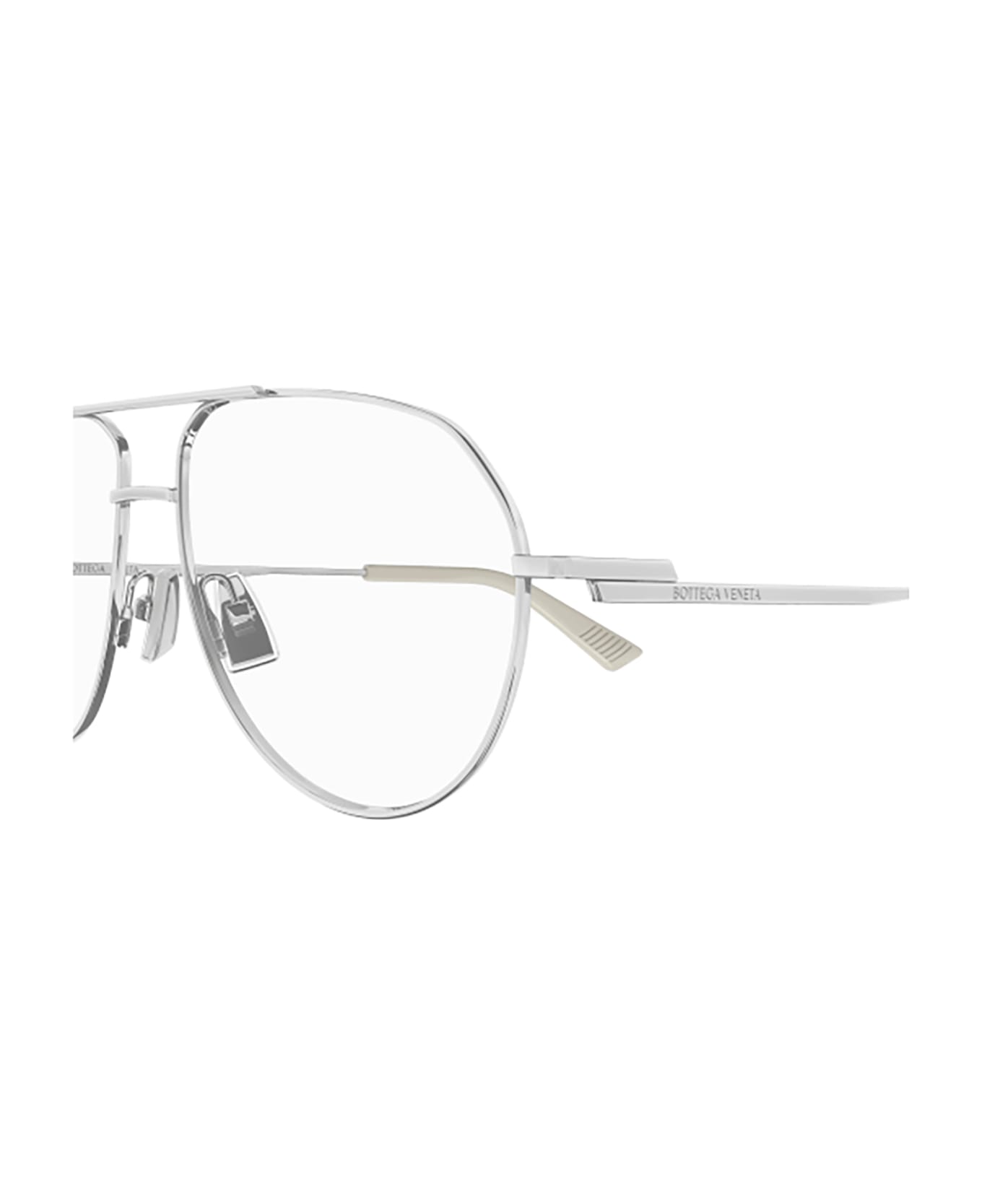 Bottega Veneta Eyewear Bv1302o Glasses - 002 silver silver transpa アイウェア