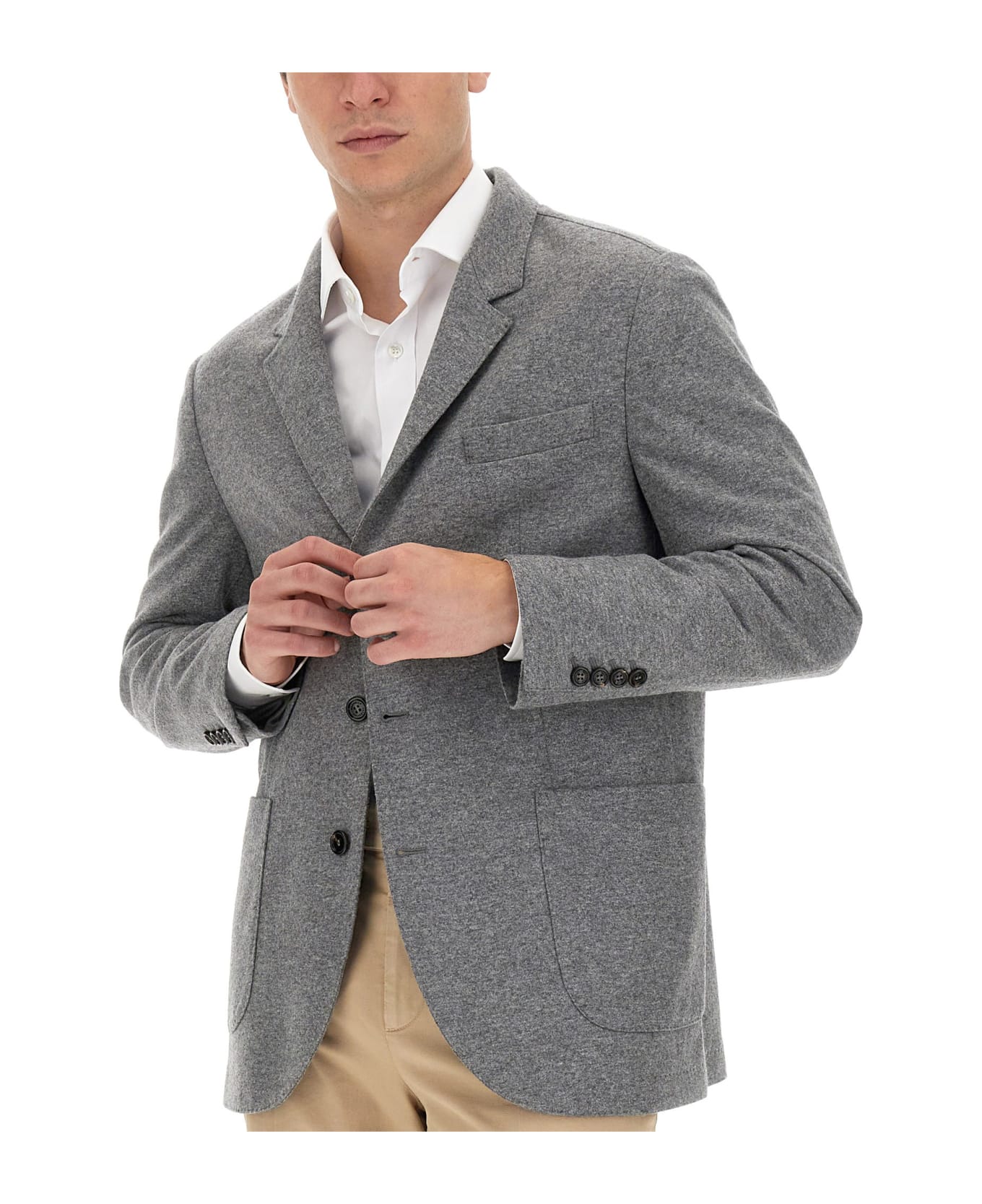 Brunello Cucinelli Single-breasted Jacket - Grey