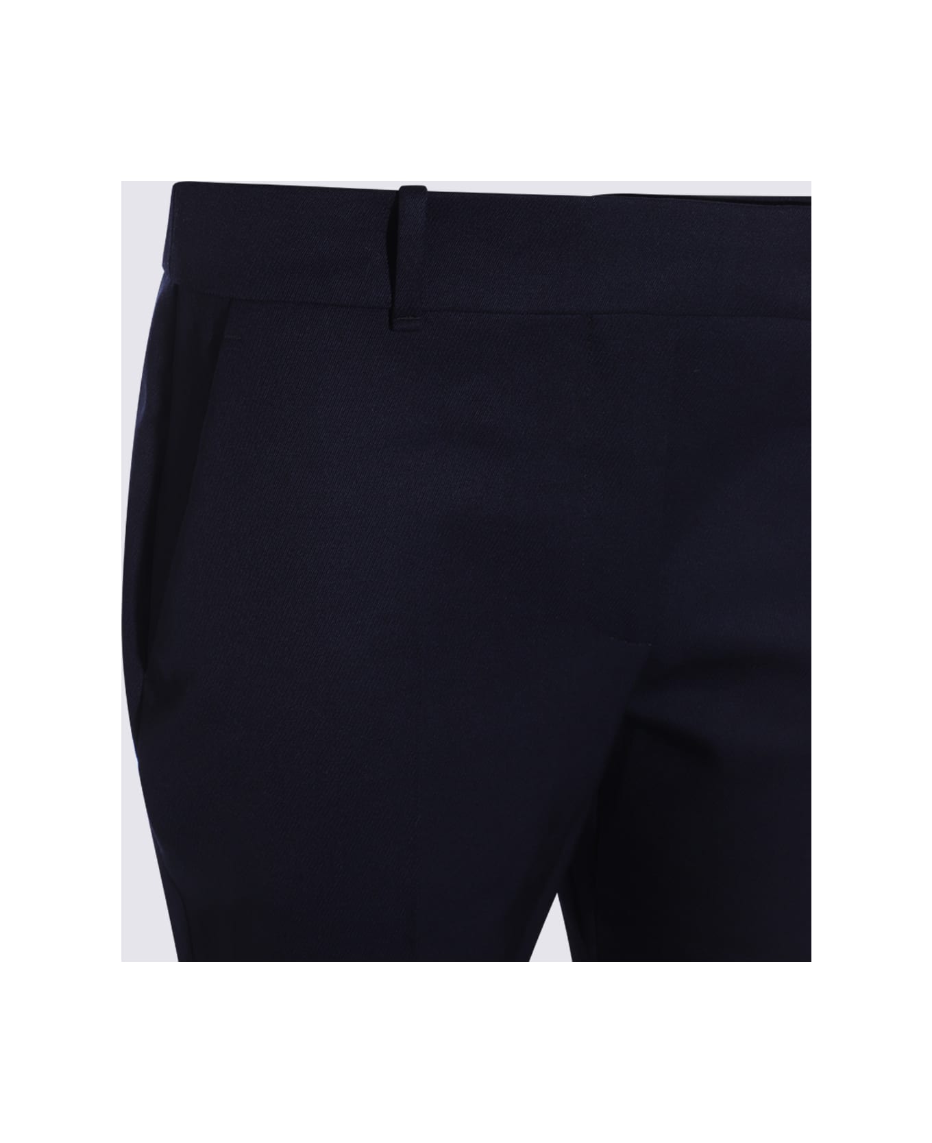 Alexander McQueen Navy Wool Pants - Blue