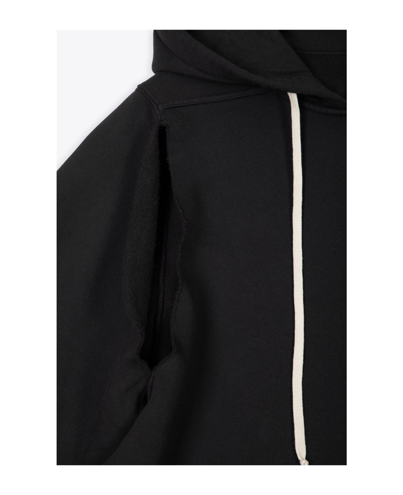 DRKSHDW Cape Sleeve Jumbo Hoodie Black Cotton Oversized Hoodie - Cape Sleeve Jumbo Hoodie - Black