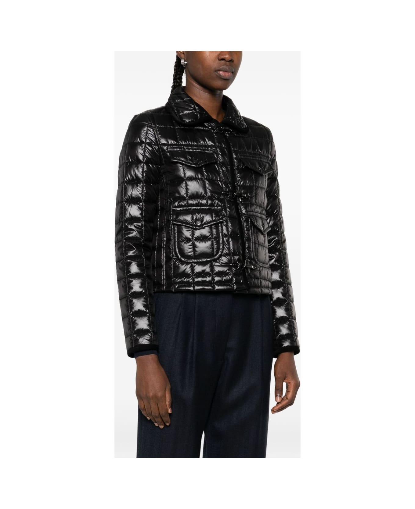 Fay 3 Ganci Short Padded Jacket - Black