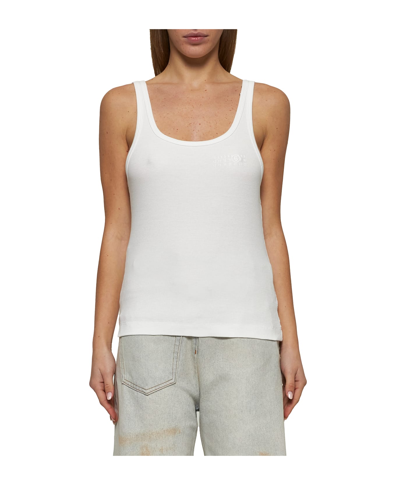 MM6 Maison Margiela Tank Top - Beige