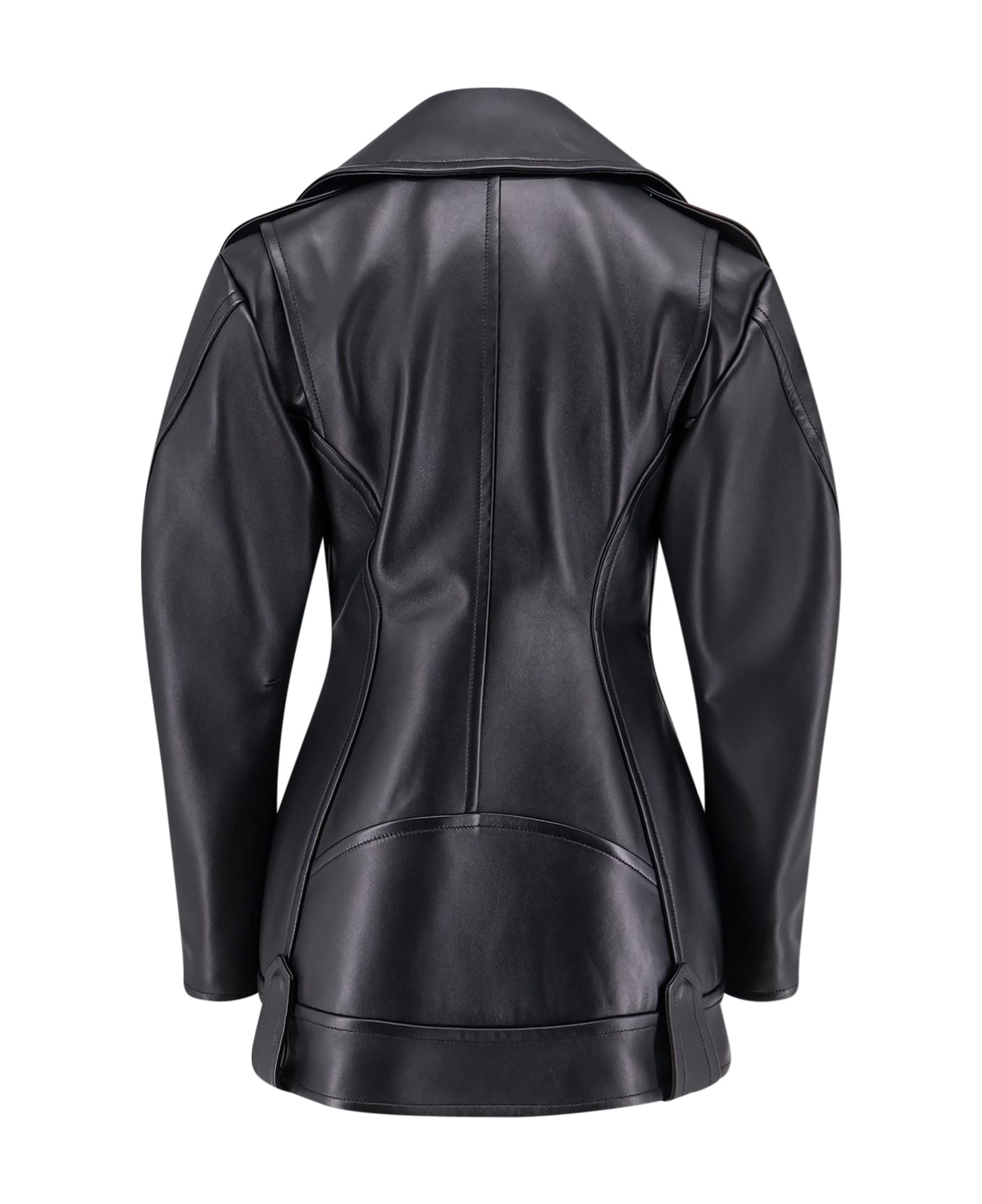 Givenchy Waisted Leather Jacket - Black