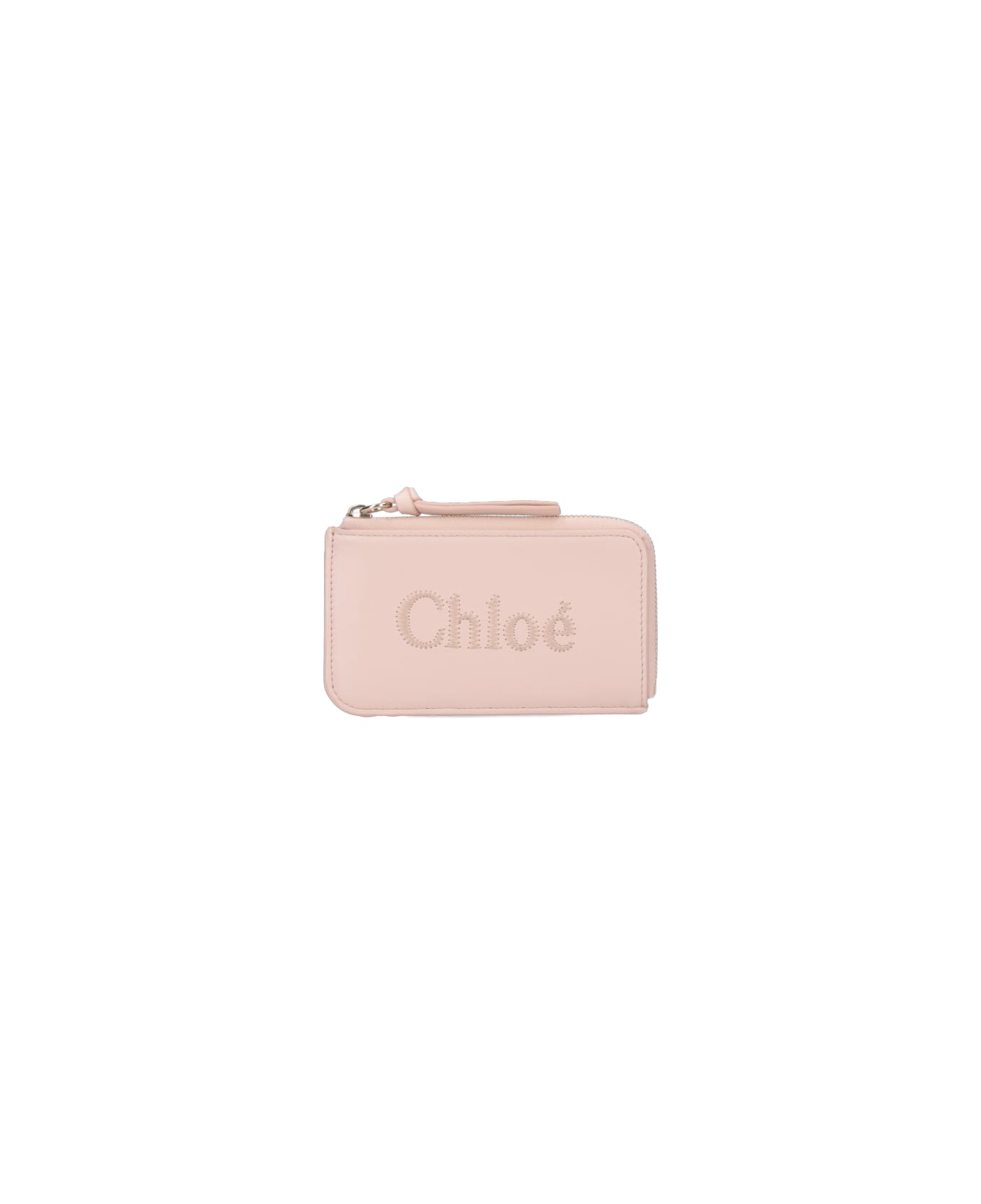 Chloé Zipped Card Holder - Pink