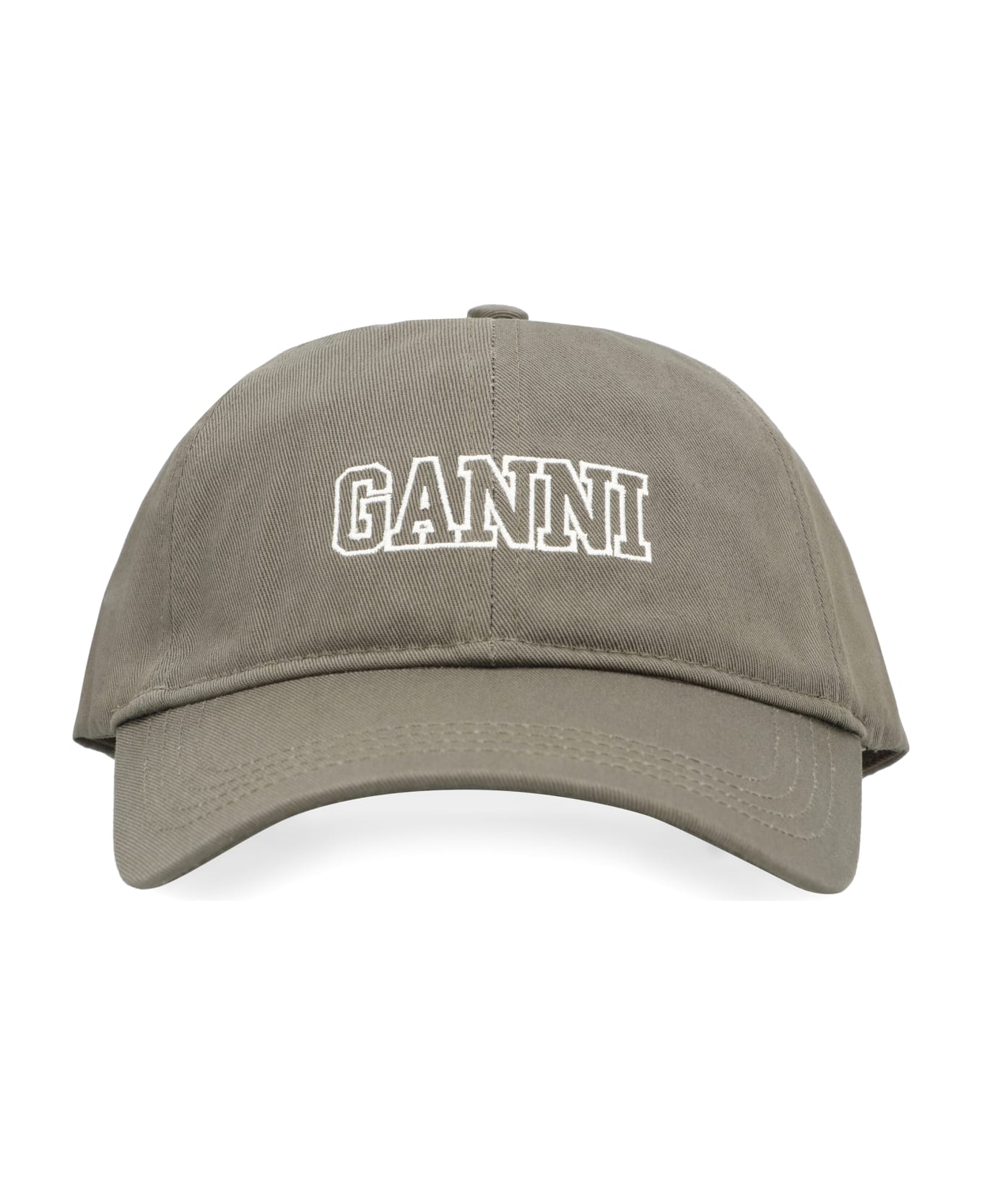 Ganni Logo Baseball Cap - green