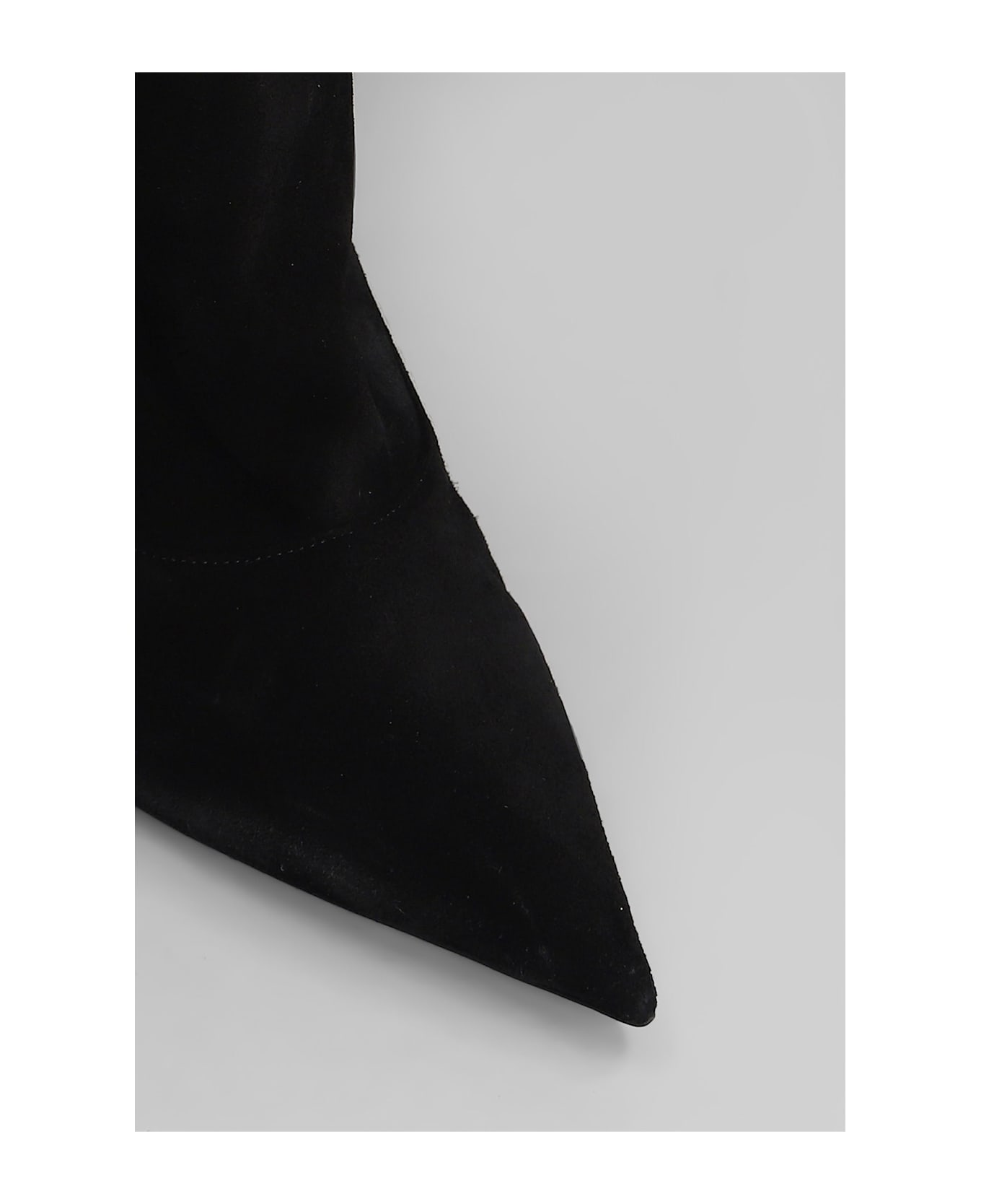 Paris Texas Ines Reverse 75 High Heels Boots In Black Suede - black