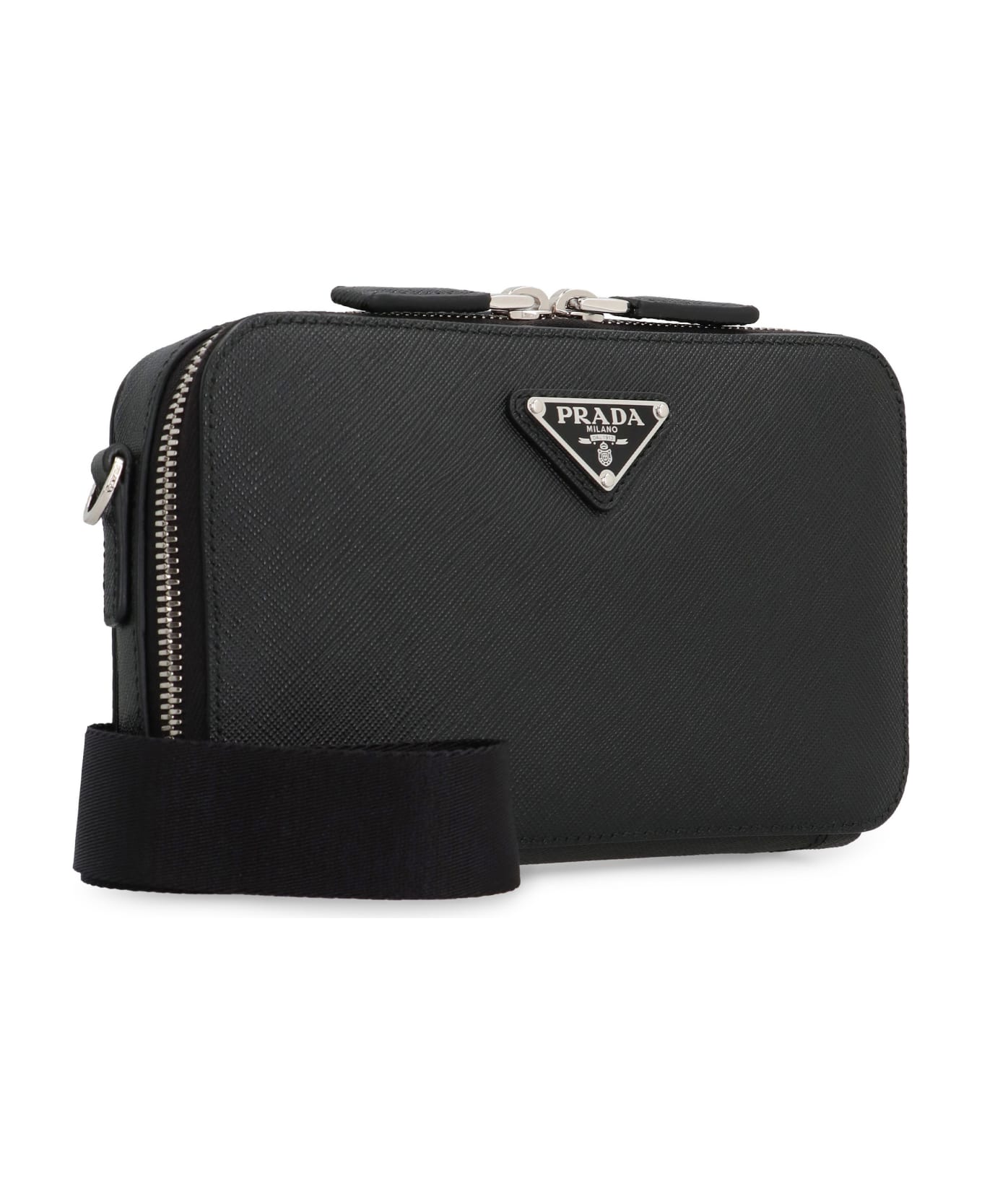 Prada Brique Leather Bag - black