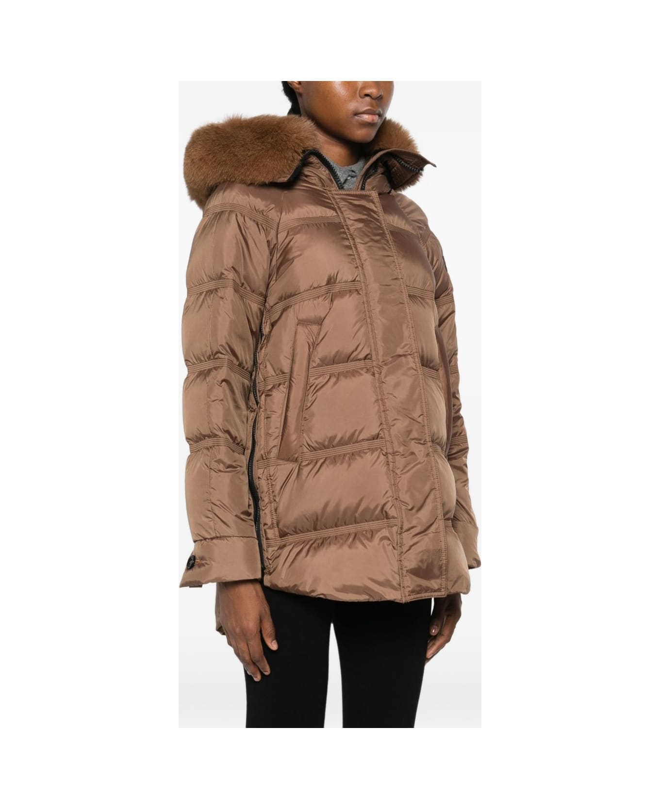 Peuterey Takan Midi Down Jacket - Brown