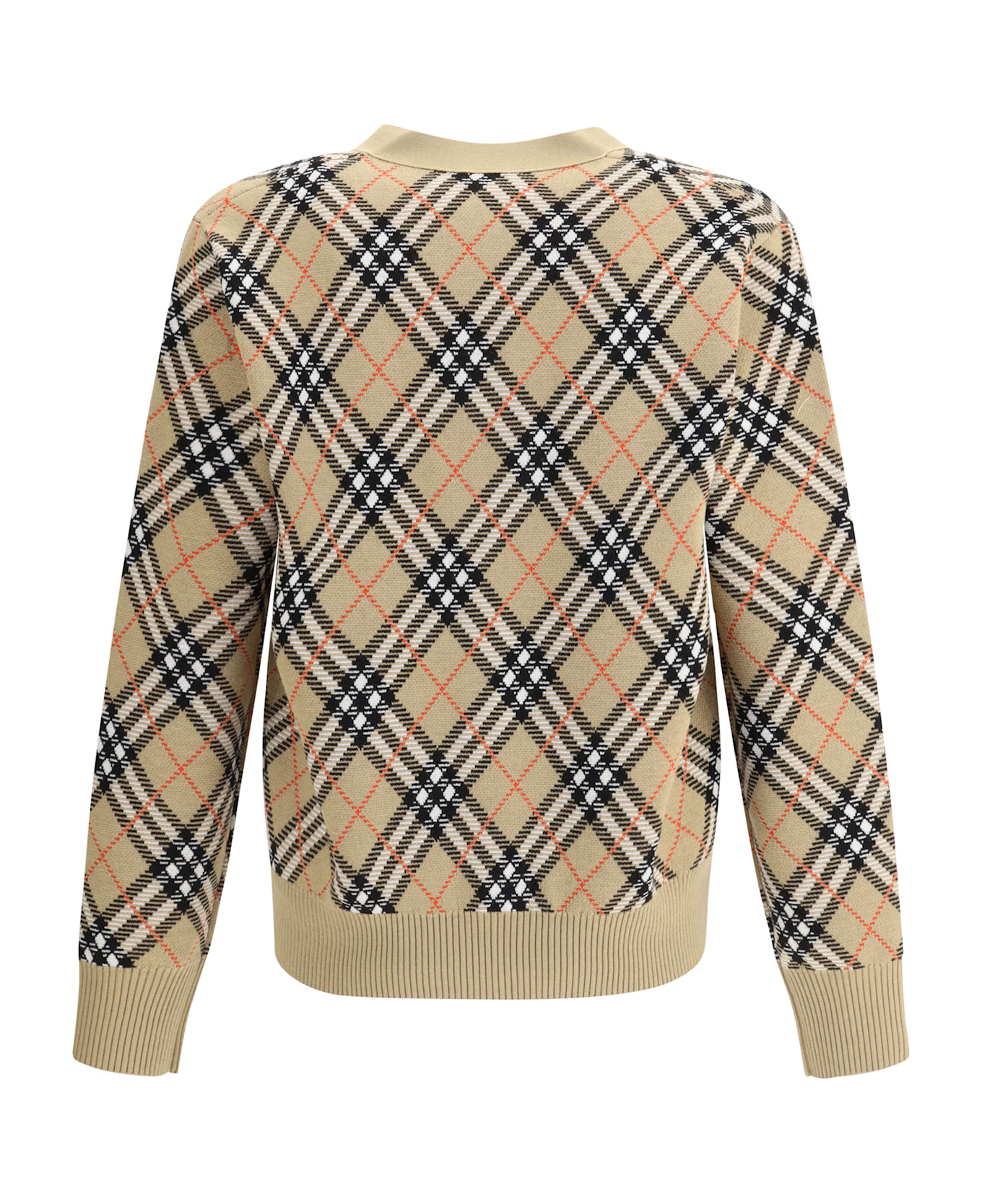 Burberry Archive Check Wool Cardigan