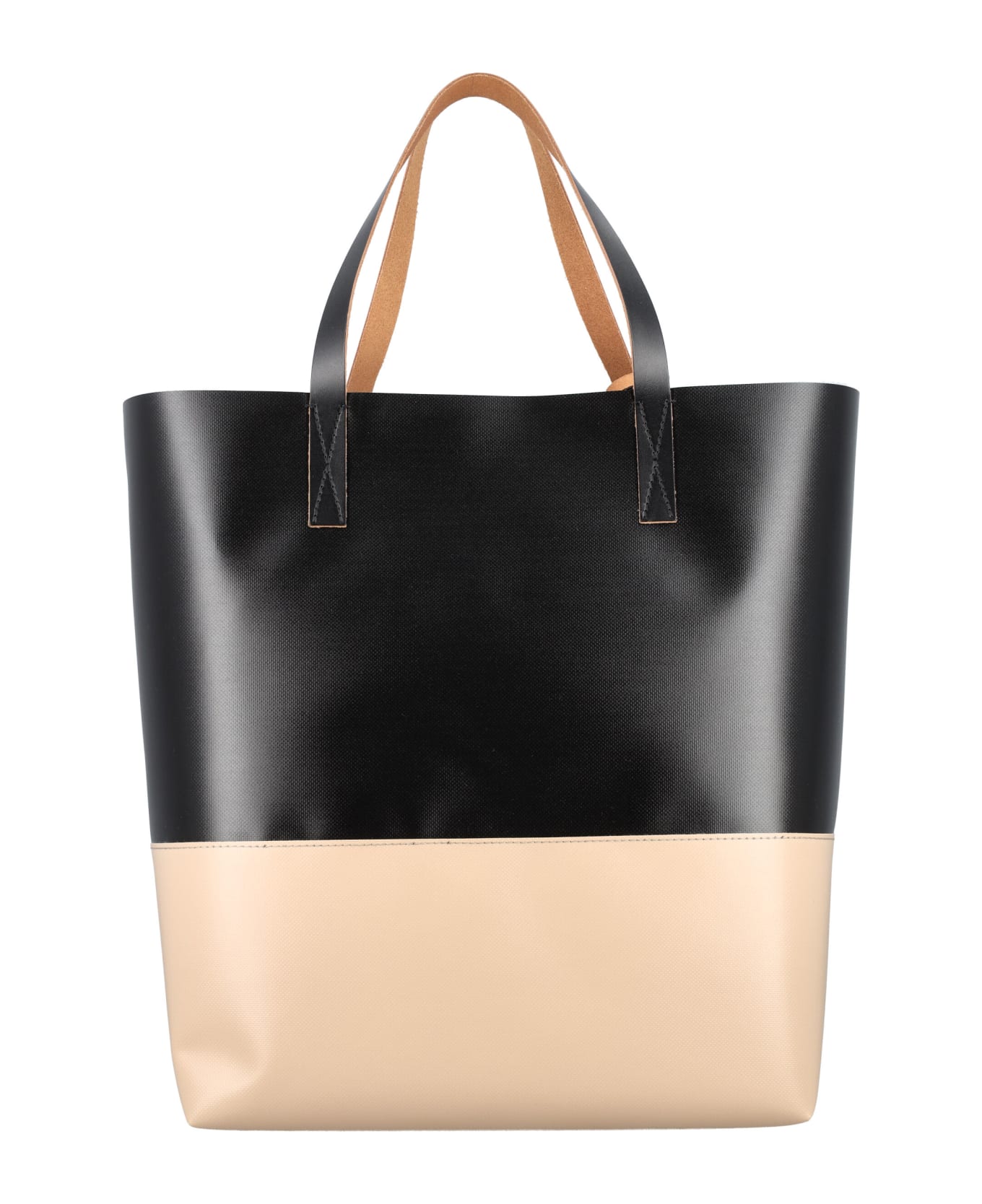 Marni Tribeca Shopping Bag - BLACK CORK