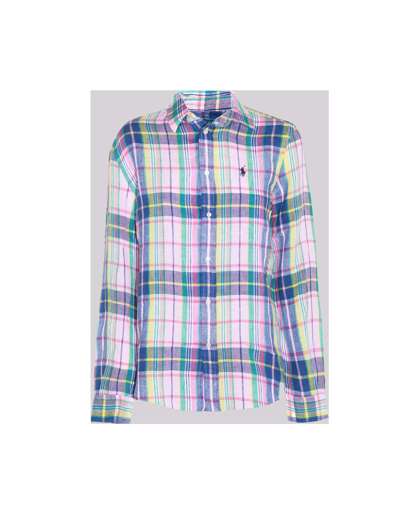 Polo Ralph Lauren Multicolour Linen Shirt - PINKBLUEMULTI