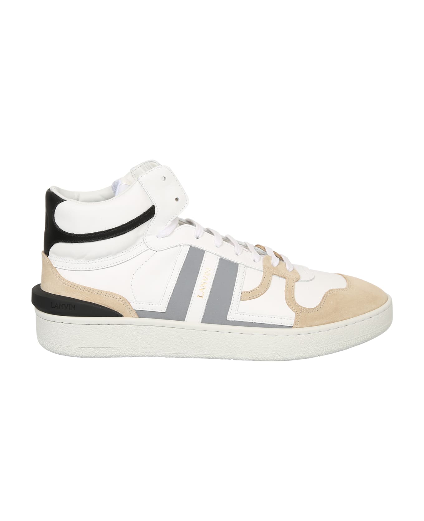 Lanvin Sneakers High Top Clay Bia/arg - White