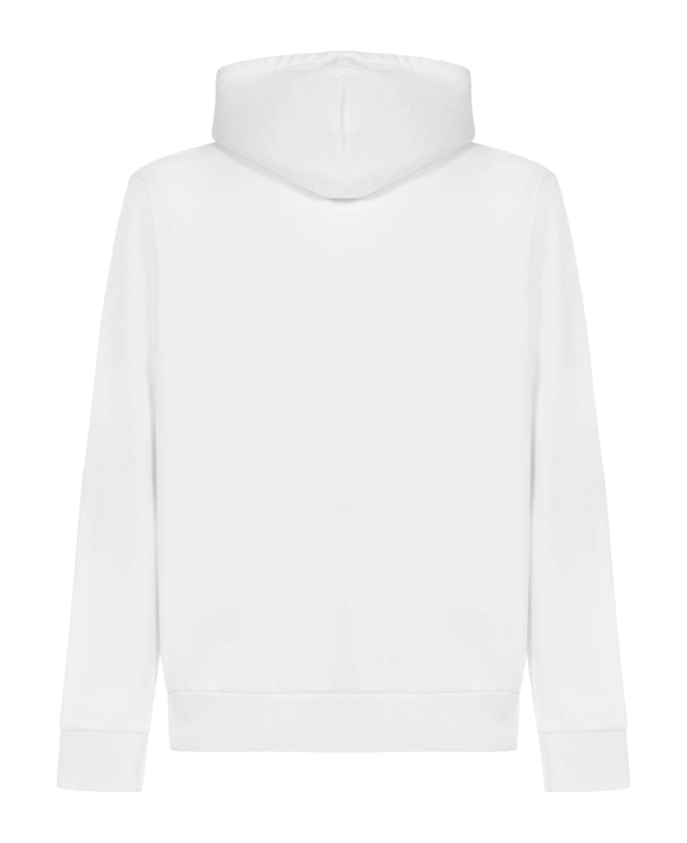 Marcelo Burlon County Of Milan Cotton Logo Hooded Sweatshirt - White