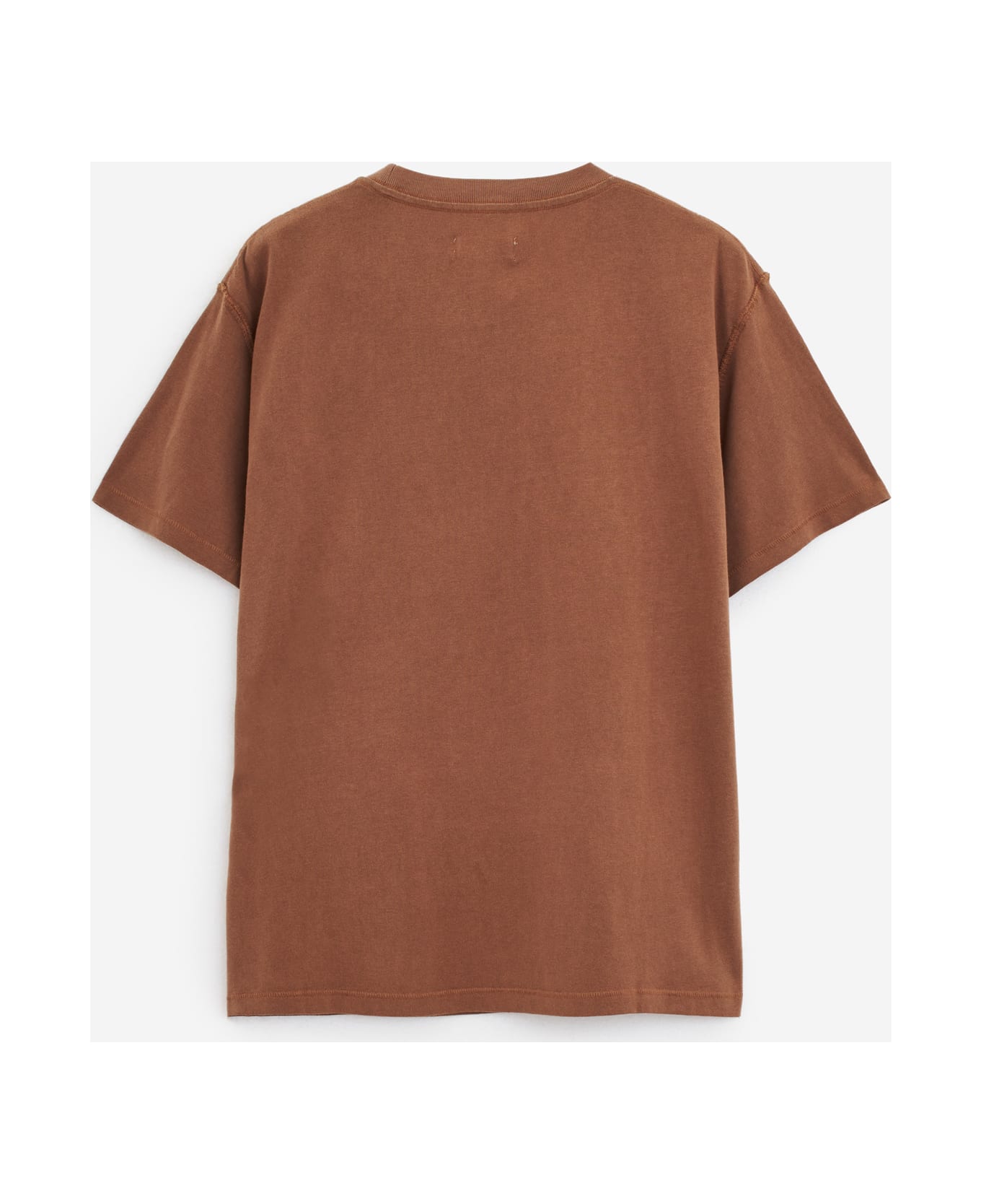 ERL Ripped Collar Skull T-shirt - brown