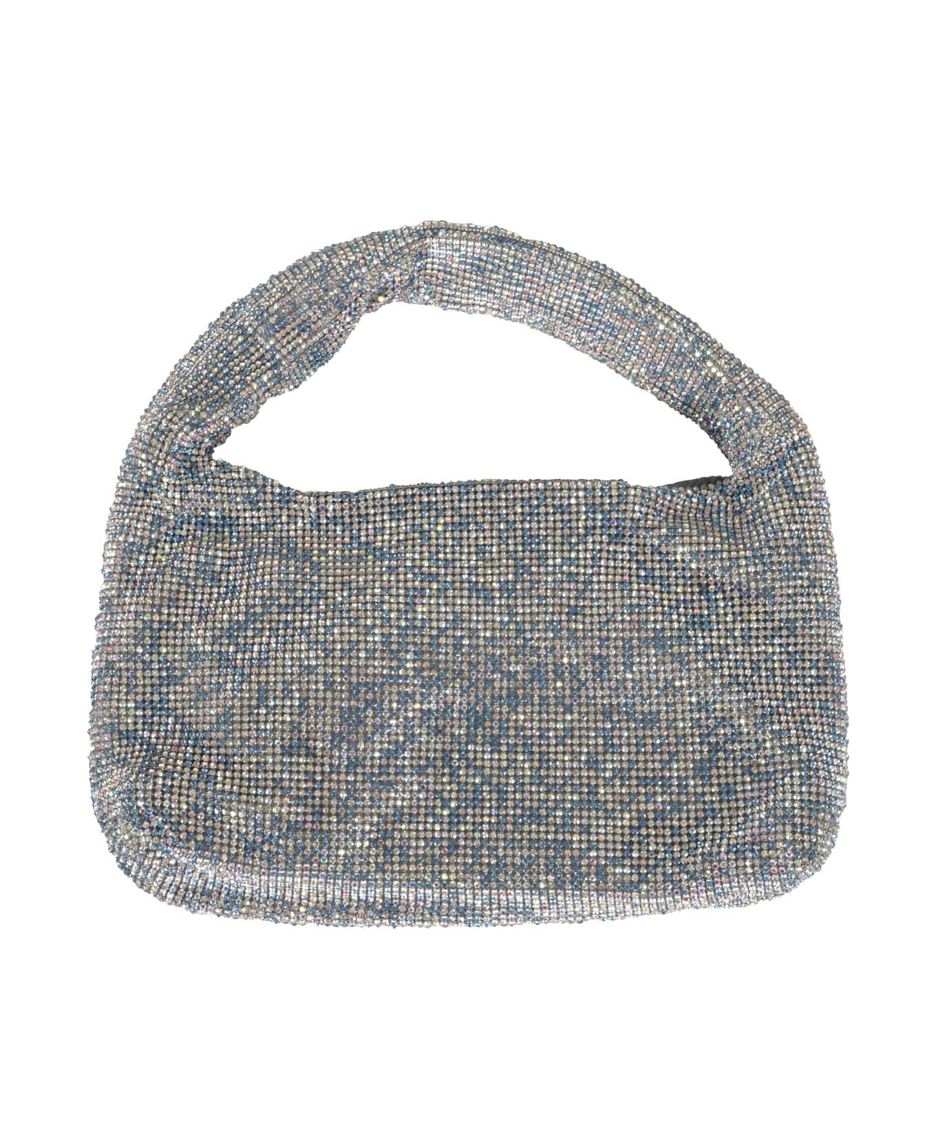 Kara Mini Crystal Mesh Armpit Bag - Blue Pixel