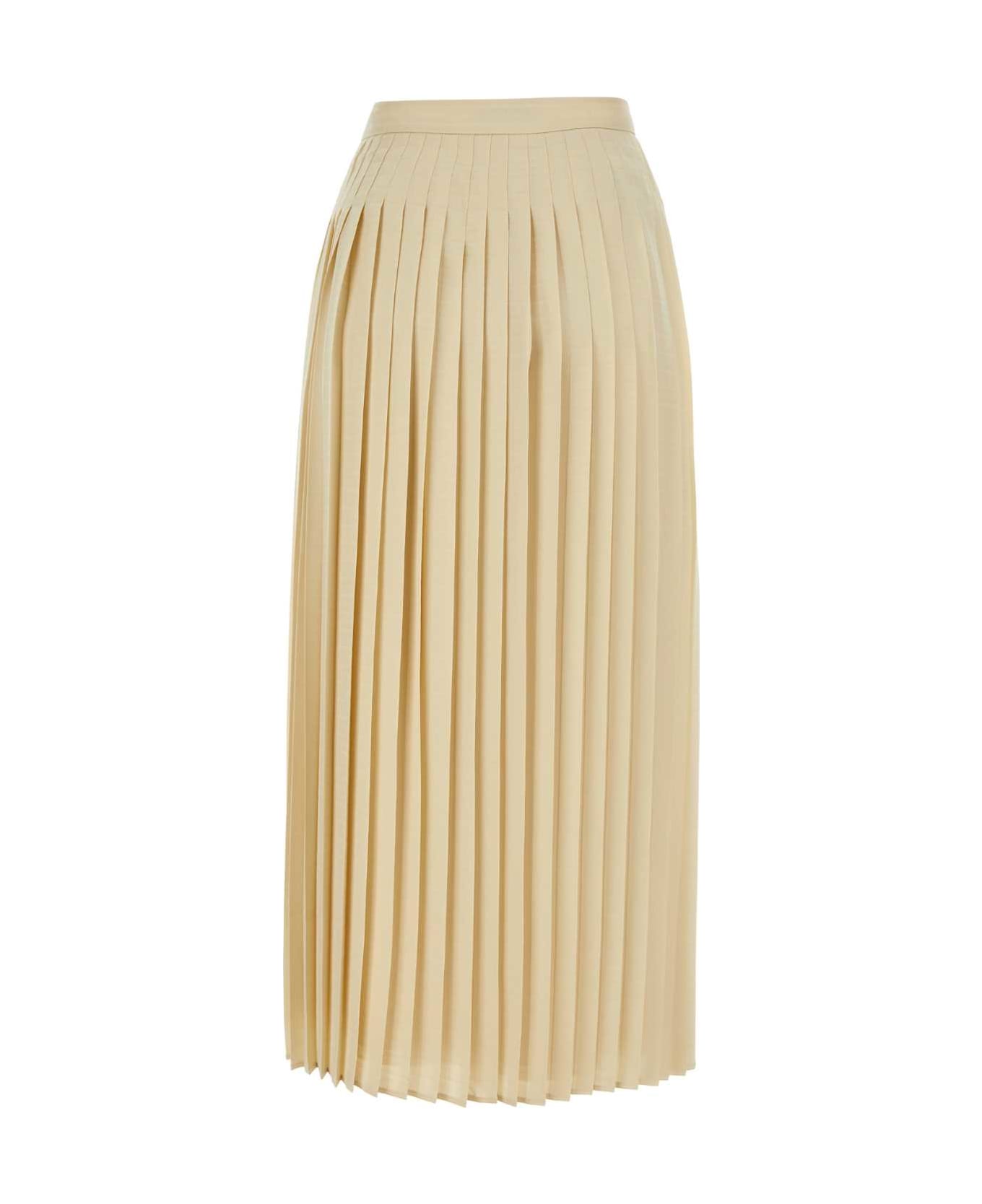 Prada Sand Silk Skirt - ALBINO