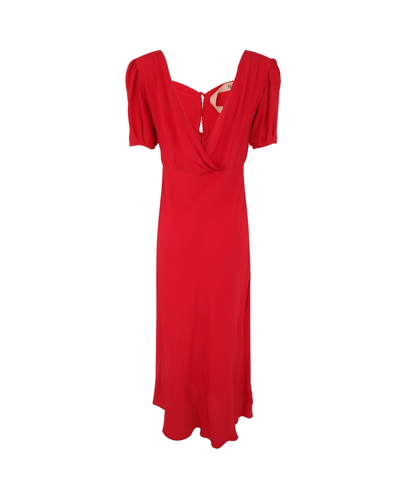 N.21 Short Sleeve Midi Dress - Red