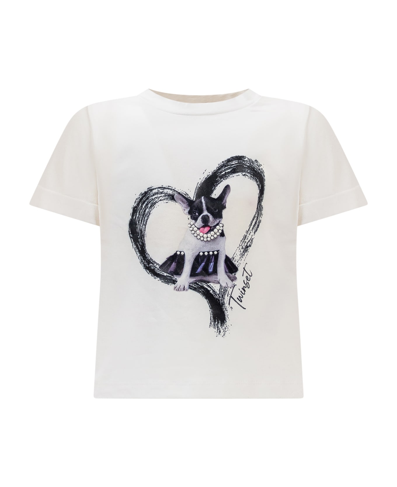 TwinSet Pet Heart T-shirt - White