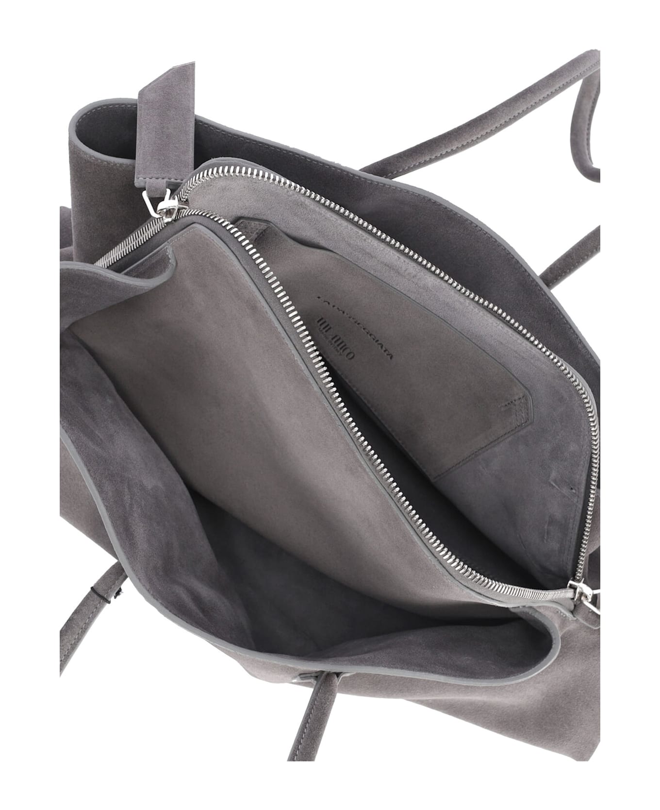 The Attico Medium Handbag "la Passeggiata" - Gray