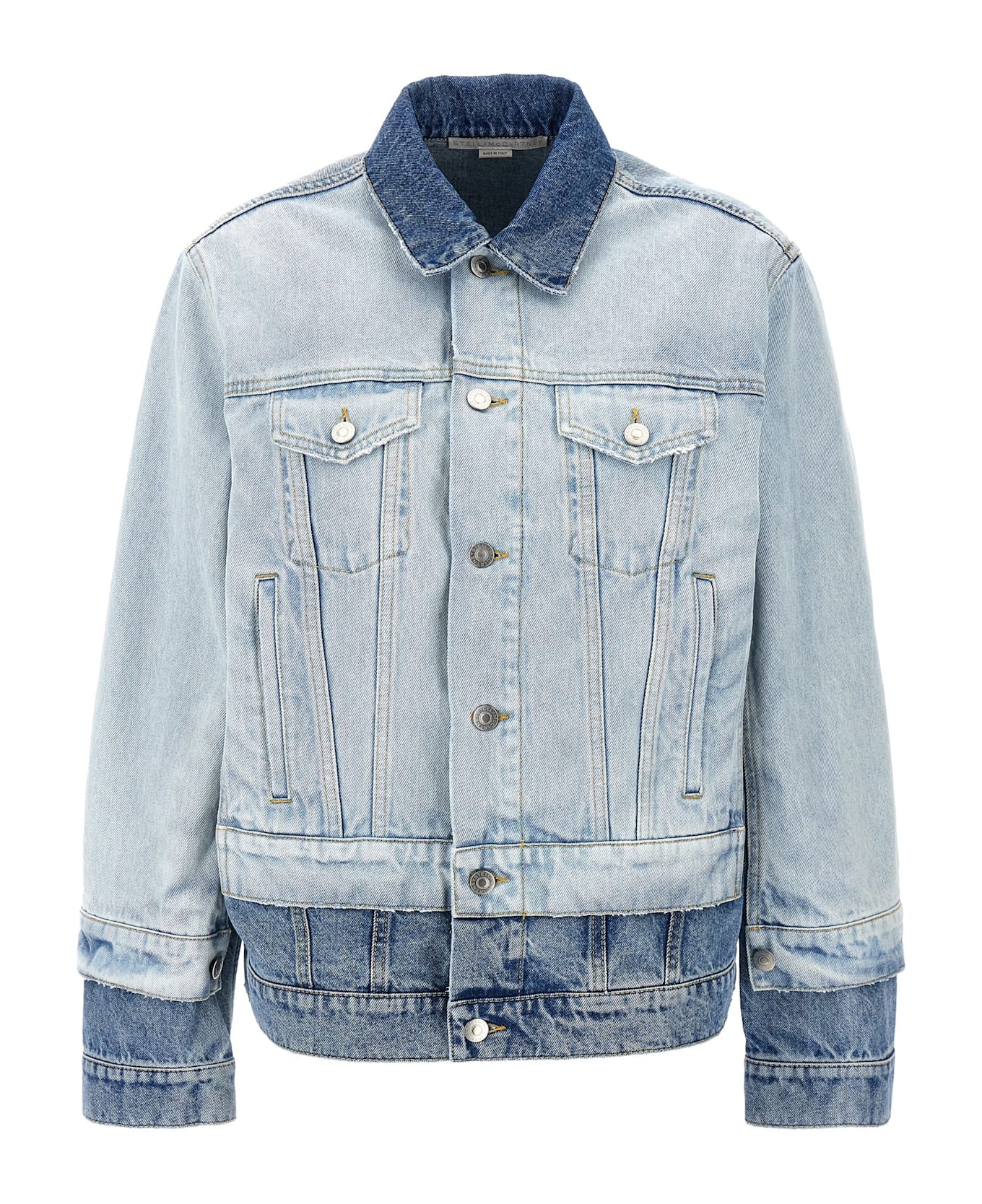 Stella McCartney Layered Denim Jacket - Light Blue