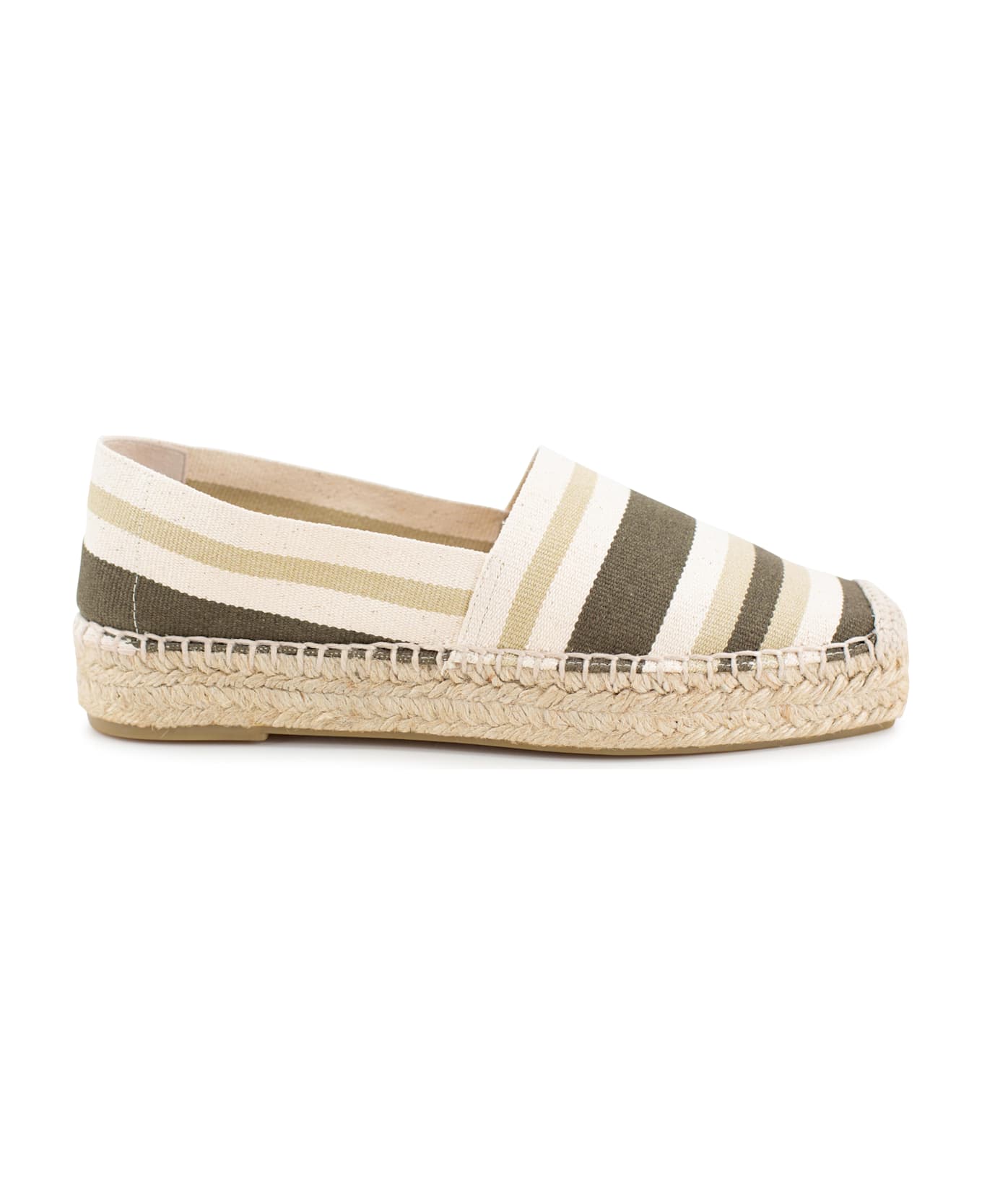 Paloma Barceló Square-toed Espadrilles - Khaki