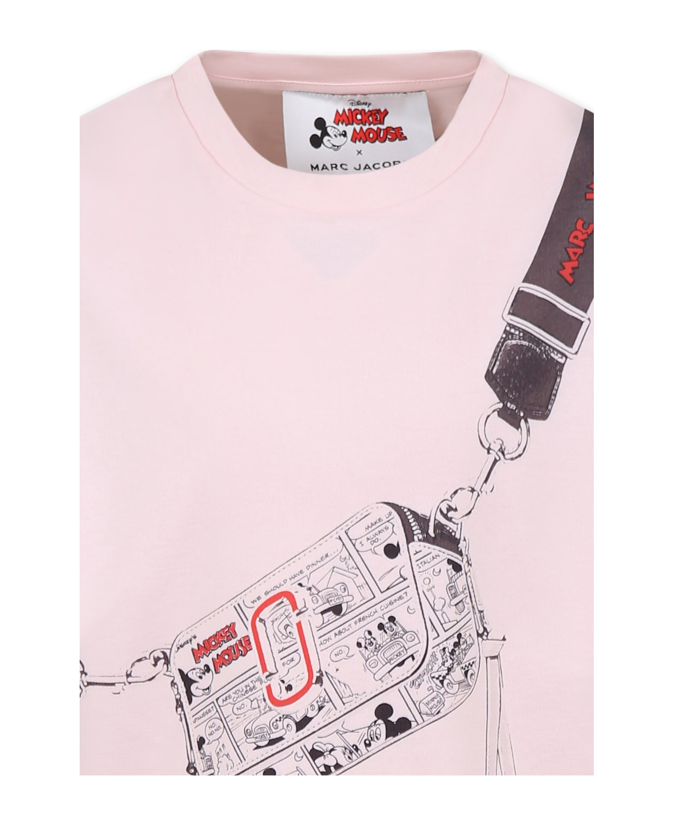 Marc Jacobs Pink Dress For Girl With Bag Print - Pink