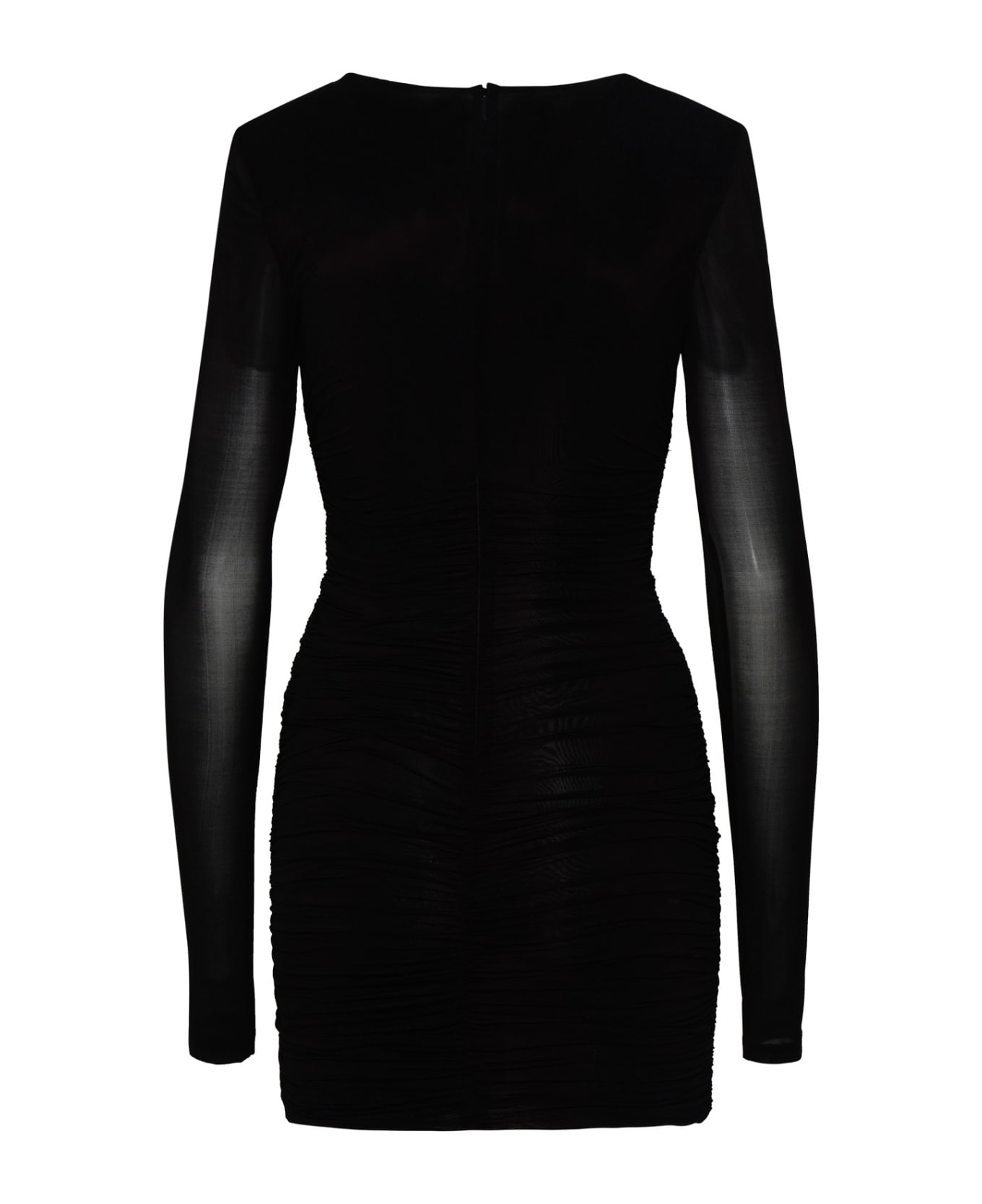 Saint Laurent Black Cupro Blend Dress - Black