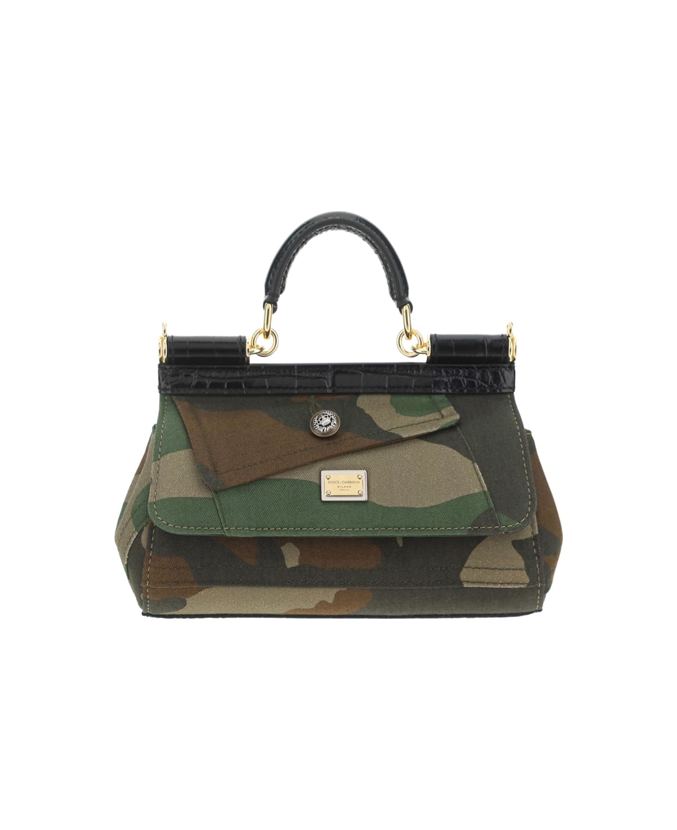 Dolce & Gabbana Patchwork Handbag - Verde militare