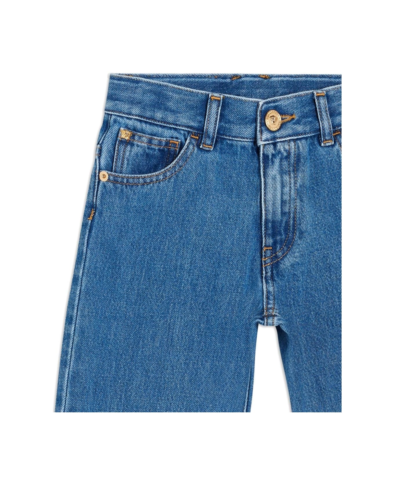 Versace Blue Denim Trousers Boy - Denim