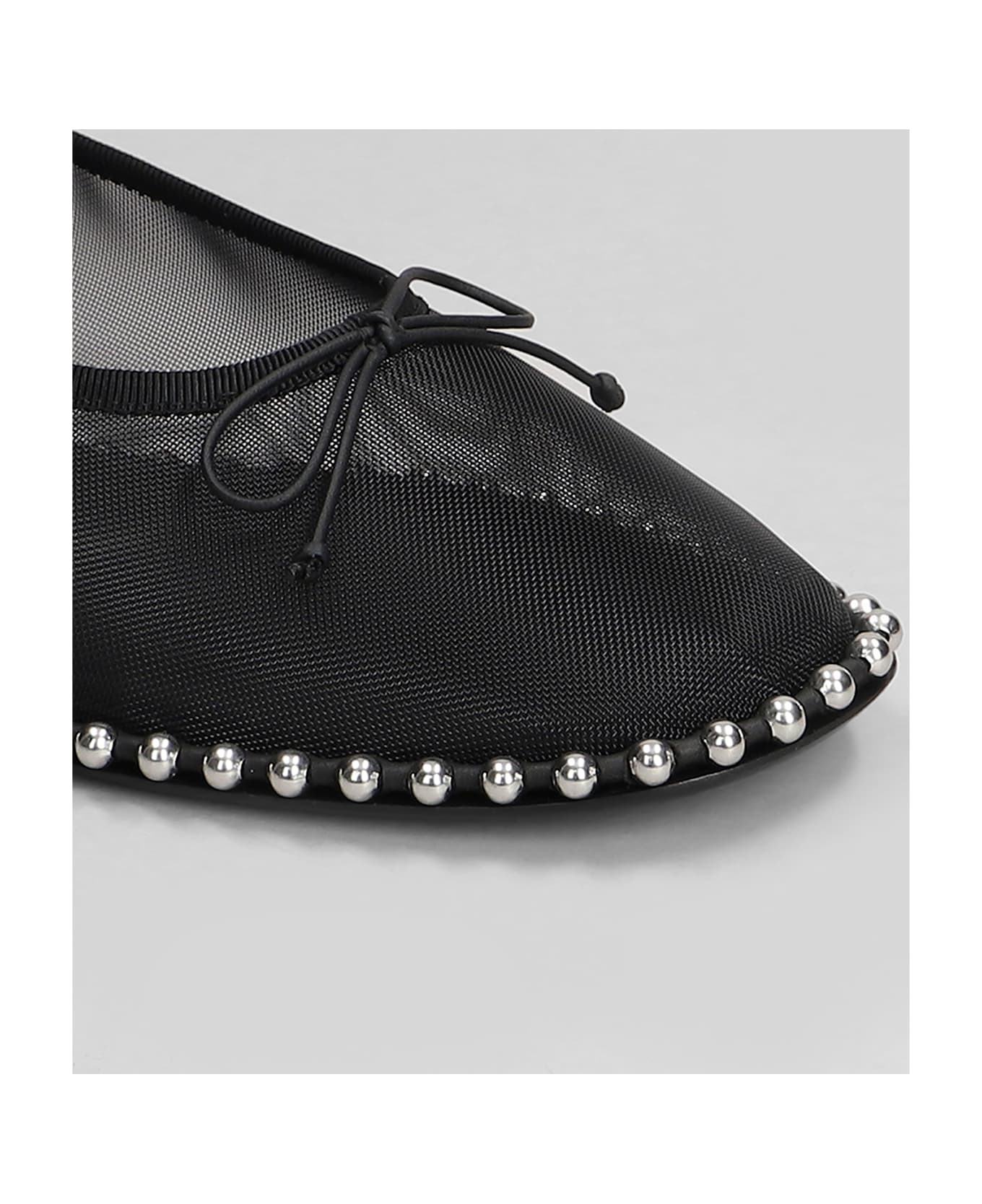 Alexander Wang Lina Ballchain Flat Ballet Flats In Black Polyamide - black
