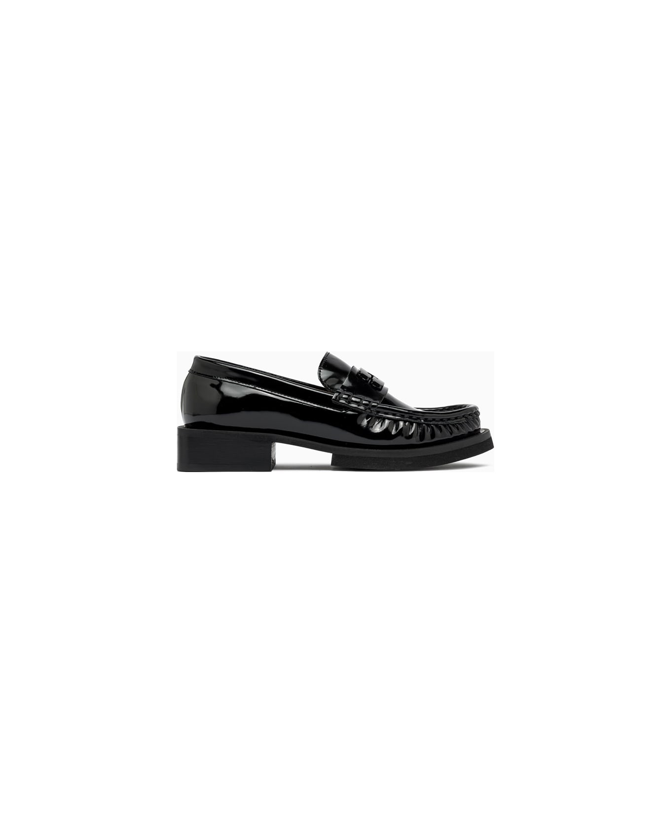 Ganni Butterfly Logo Loafers - Black