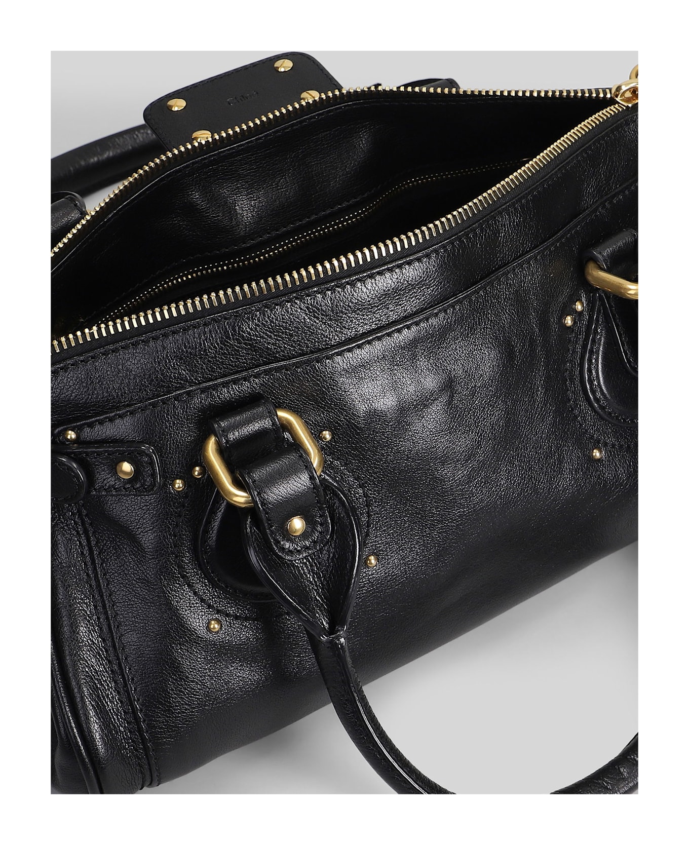 Chloé Paddington Shoulder Bag In Black Leather - black