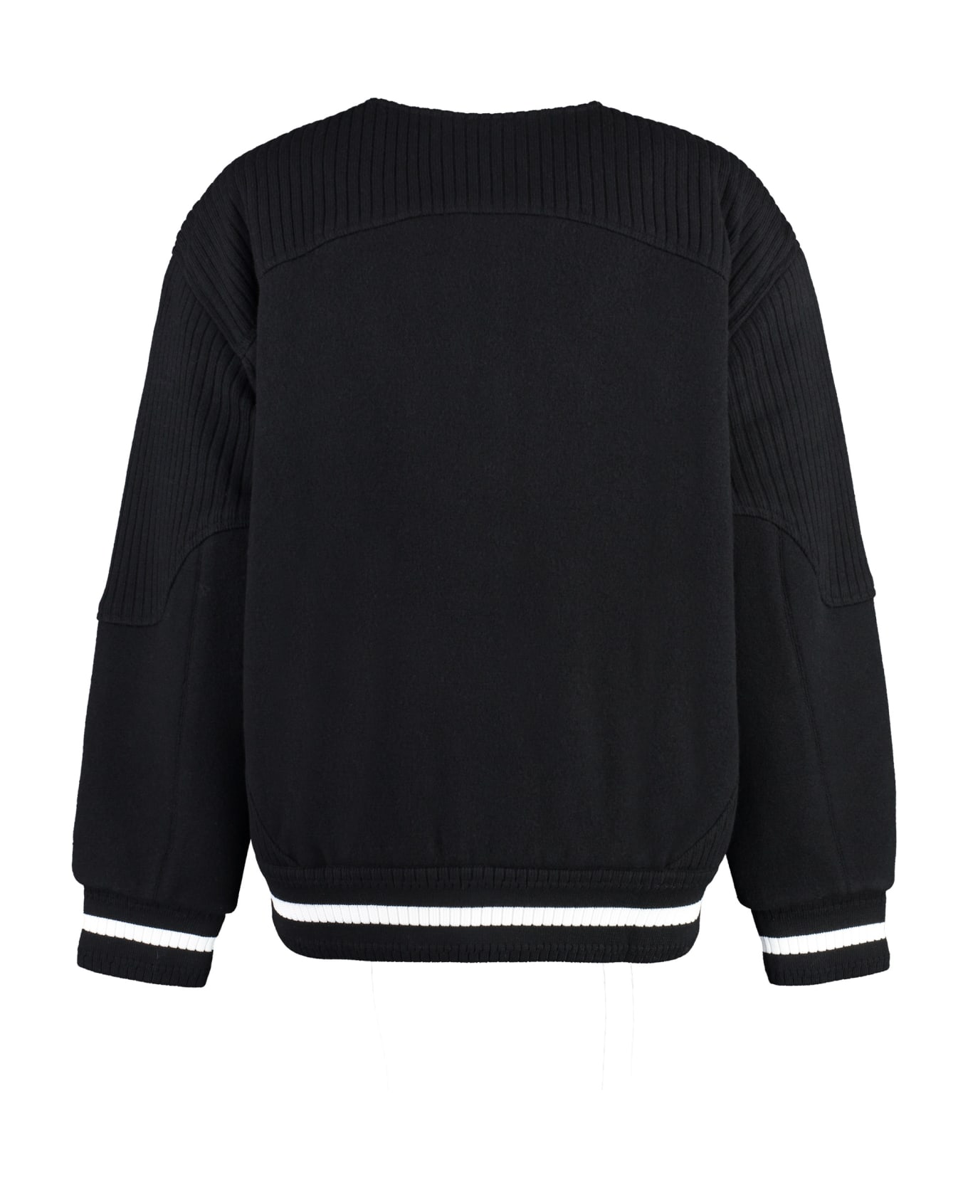 Givenchy Wool Bomber Jacket With Patch - black