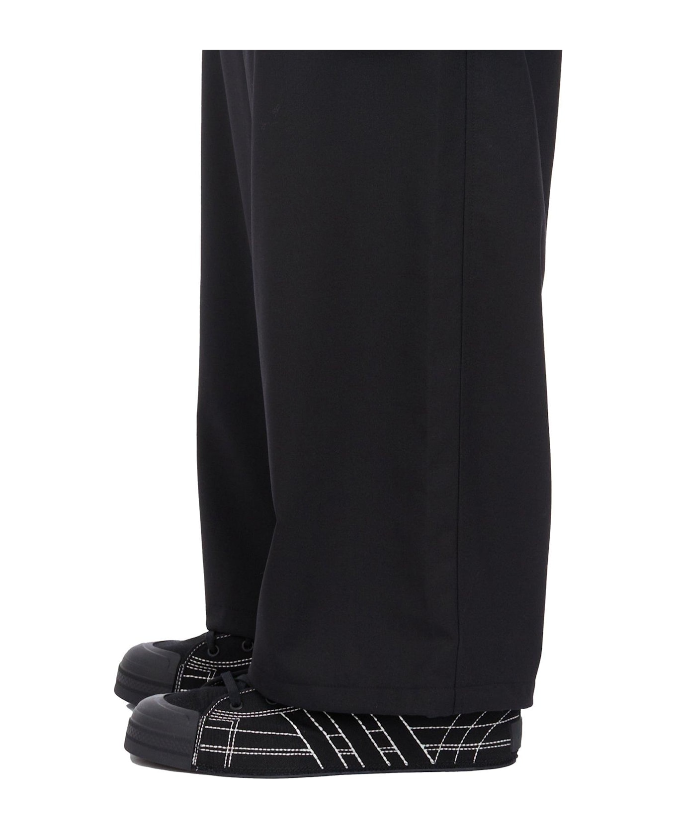 Y-3 Wide-leg Belted Cargo Pants - BLACK