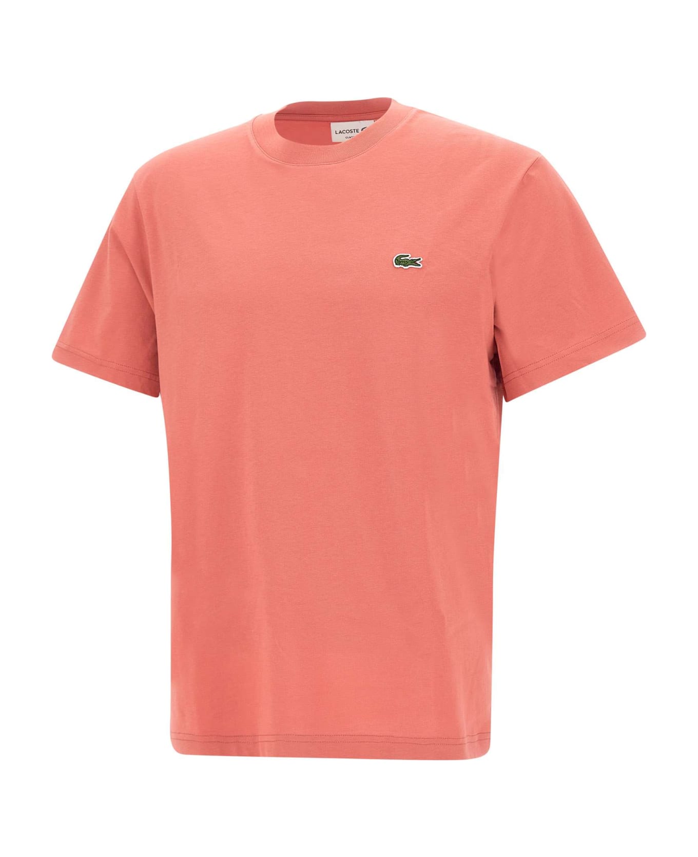 Lacoste Cotton T-shirt - ORANGE シャツ